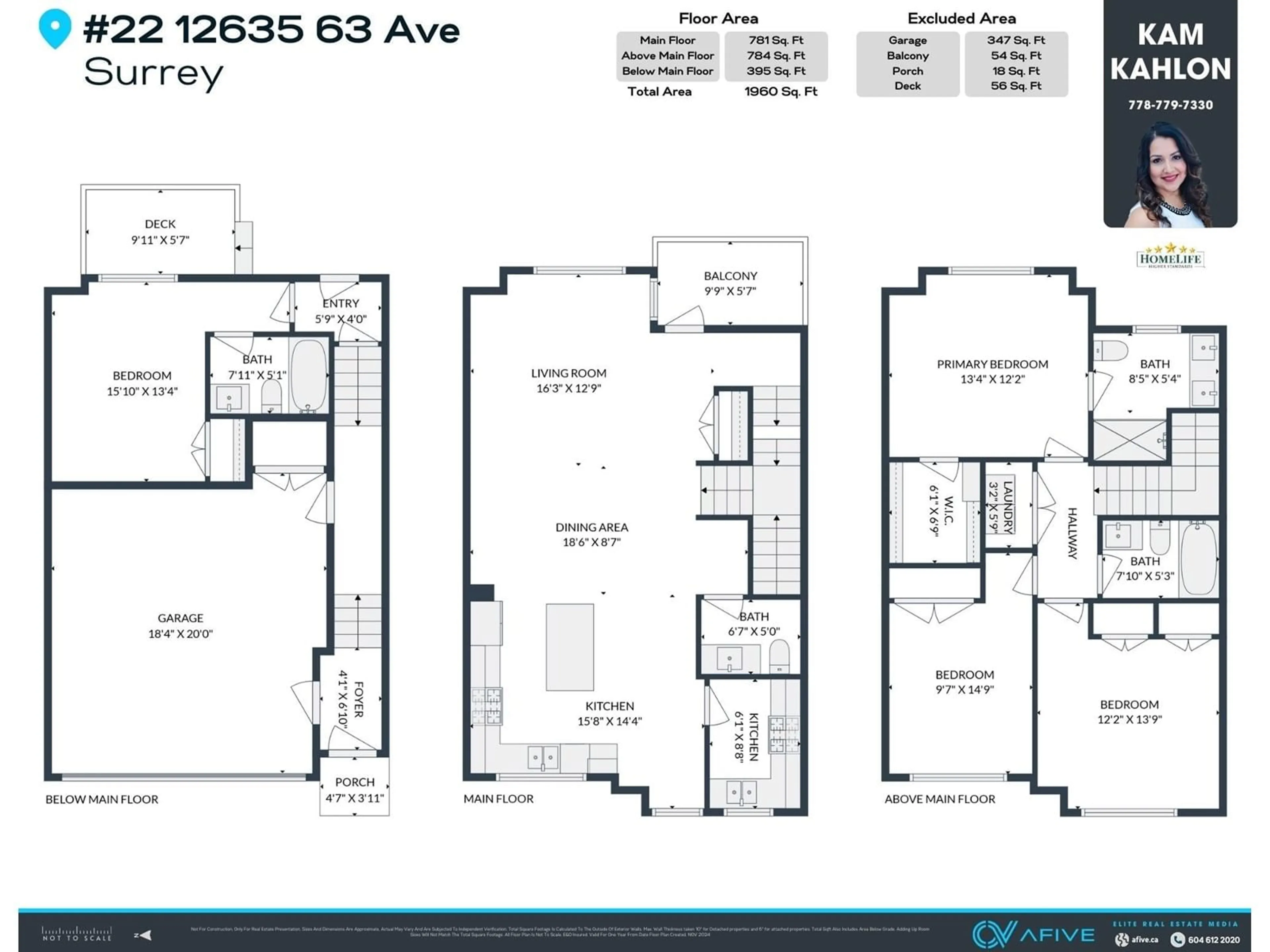 Floor plan for 22 12635 63 AVENUE, Surrey British Columbia V3X1T9