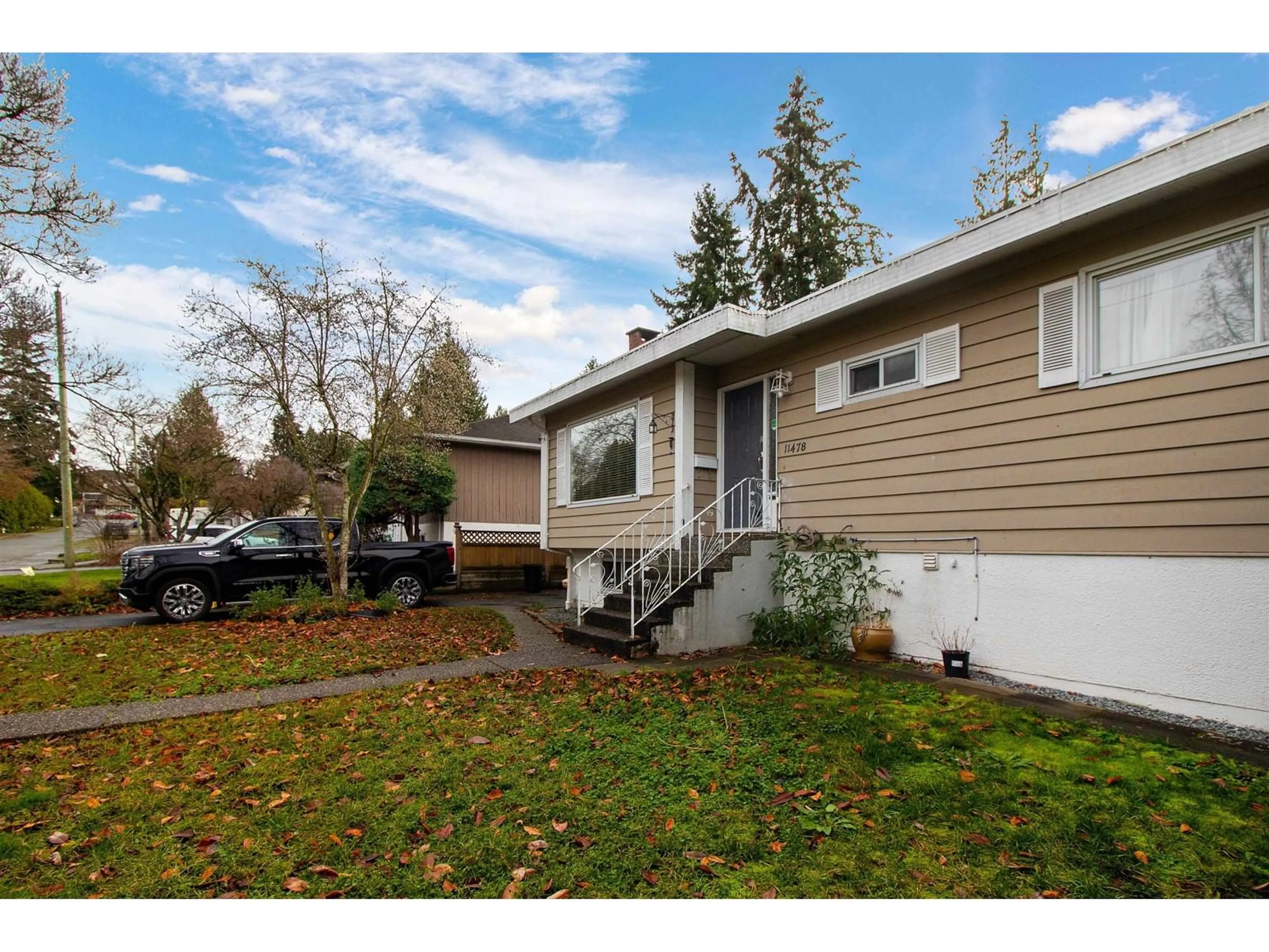 Frontside or backside of a home, the fenced backyard for 11478 93 AVENUE, Delta British Columbia V4C3N4