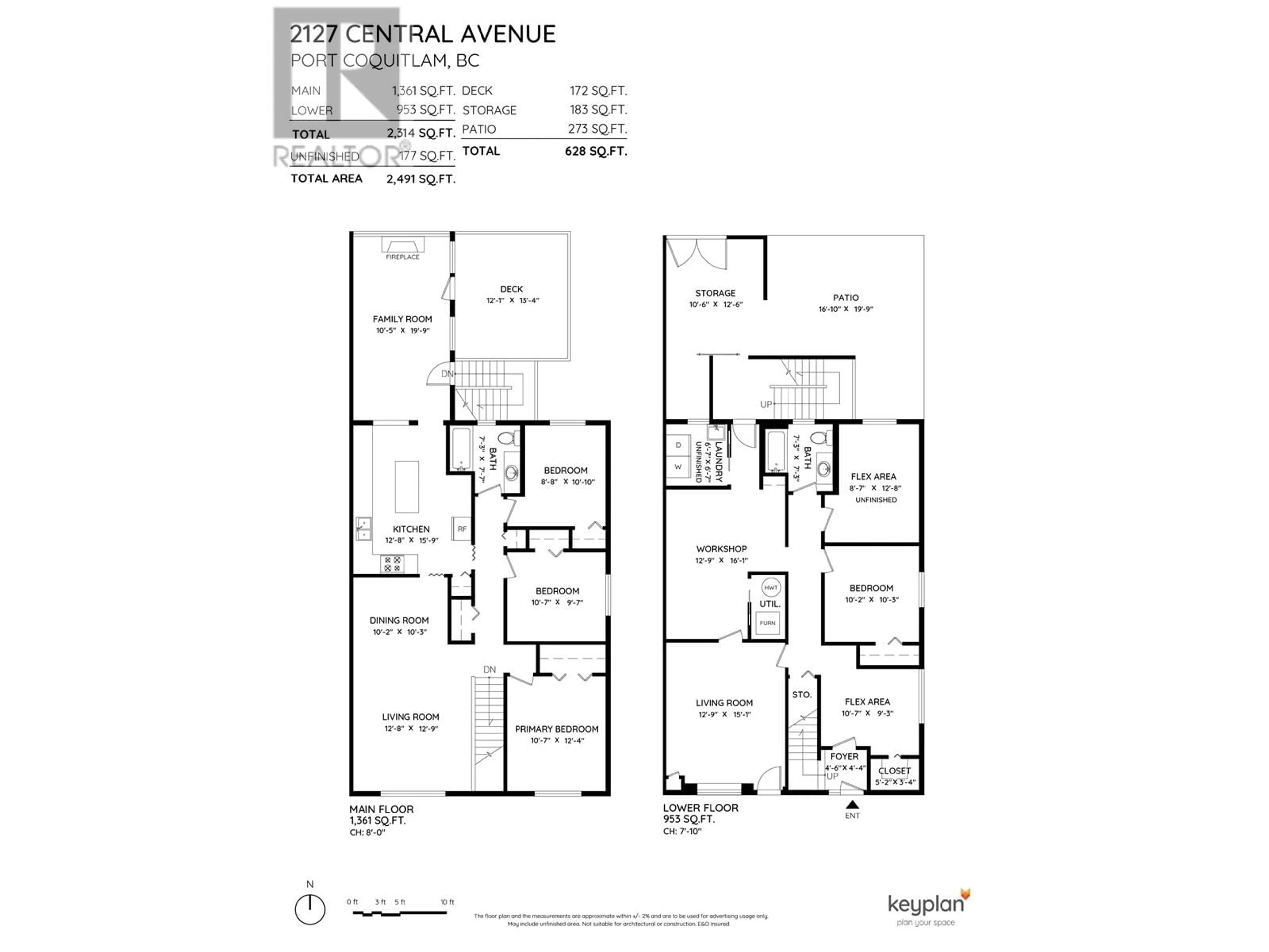 Floor plan for 2127 CENTRAL AVENUE, Port Coquitlam British Columbia V3C1V4