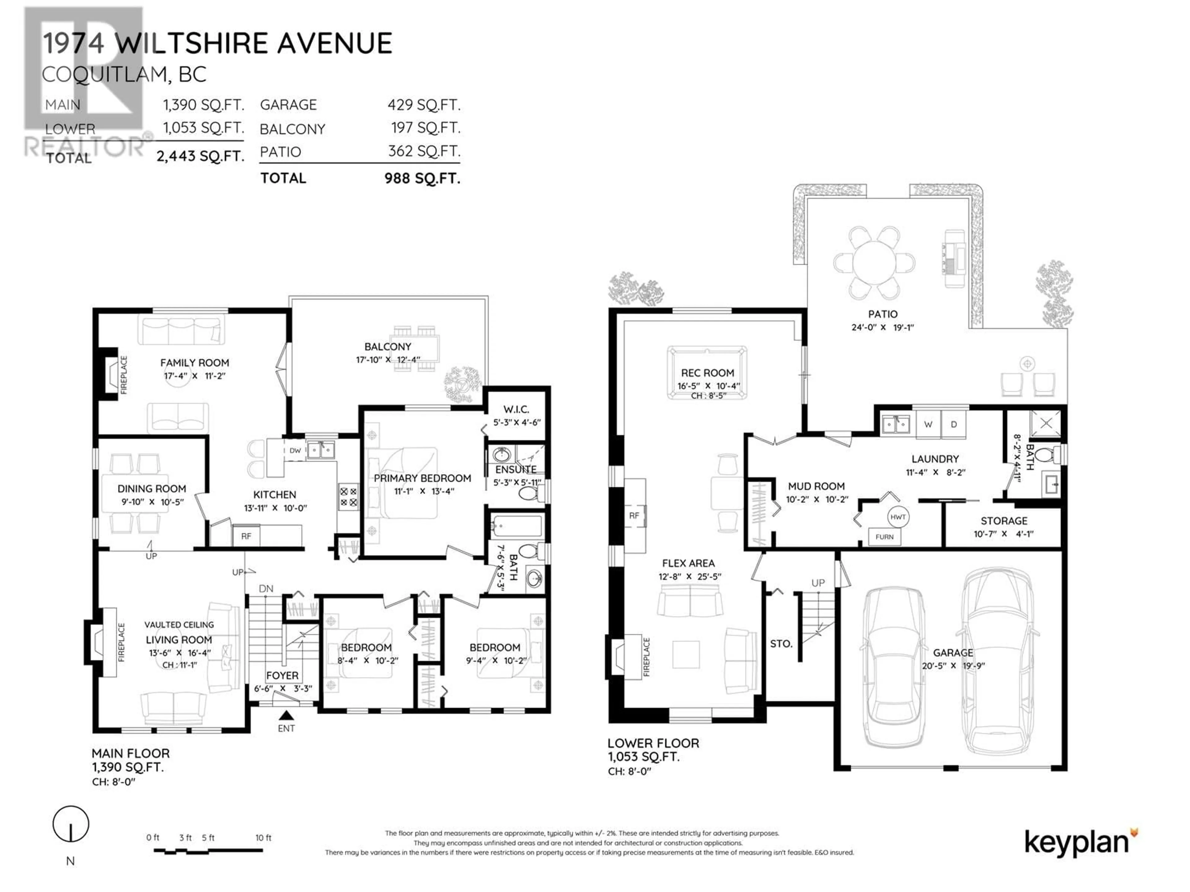 Floor plan for 1974 WILTSHIRE AVENUE, Coquitlam British Columbia V3K5Z8