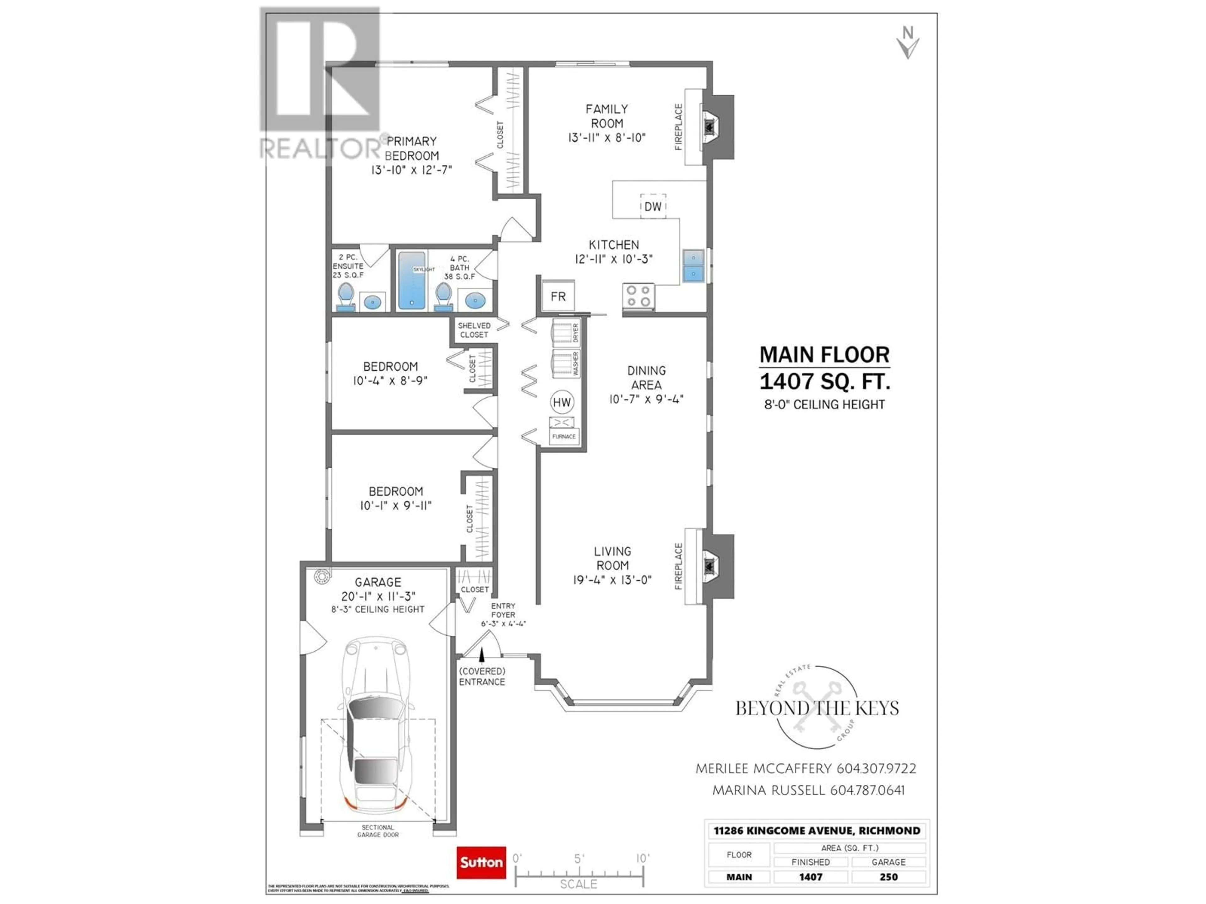 Floor plan for 11286 KINGCOME AVENUE, Richmond British Columbia V7A4W3