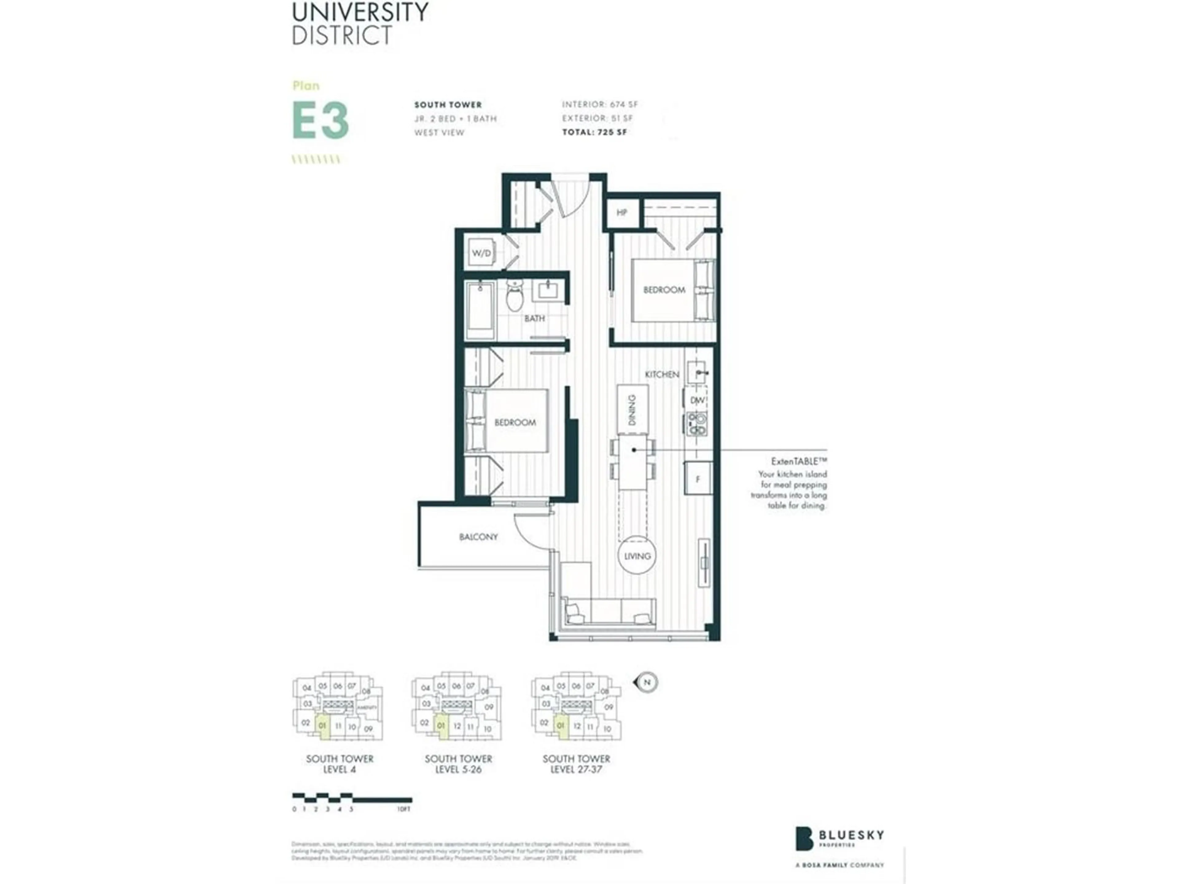 Floor plan for 1101 10448 UNIVERSITY DRIVE, Surrey British Columbia V3T0S7