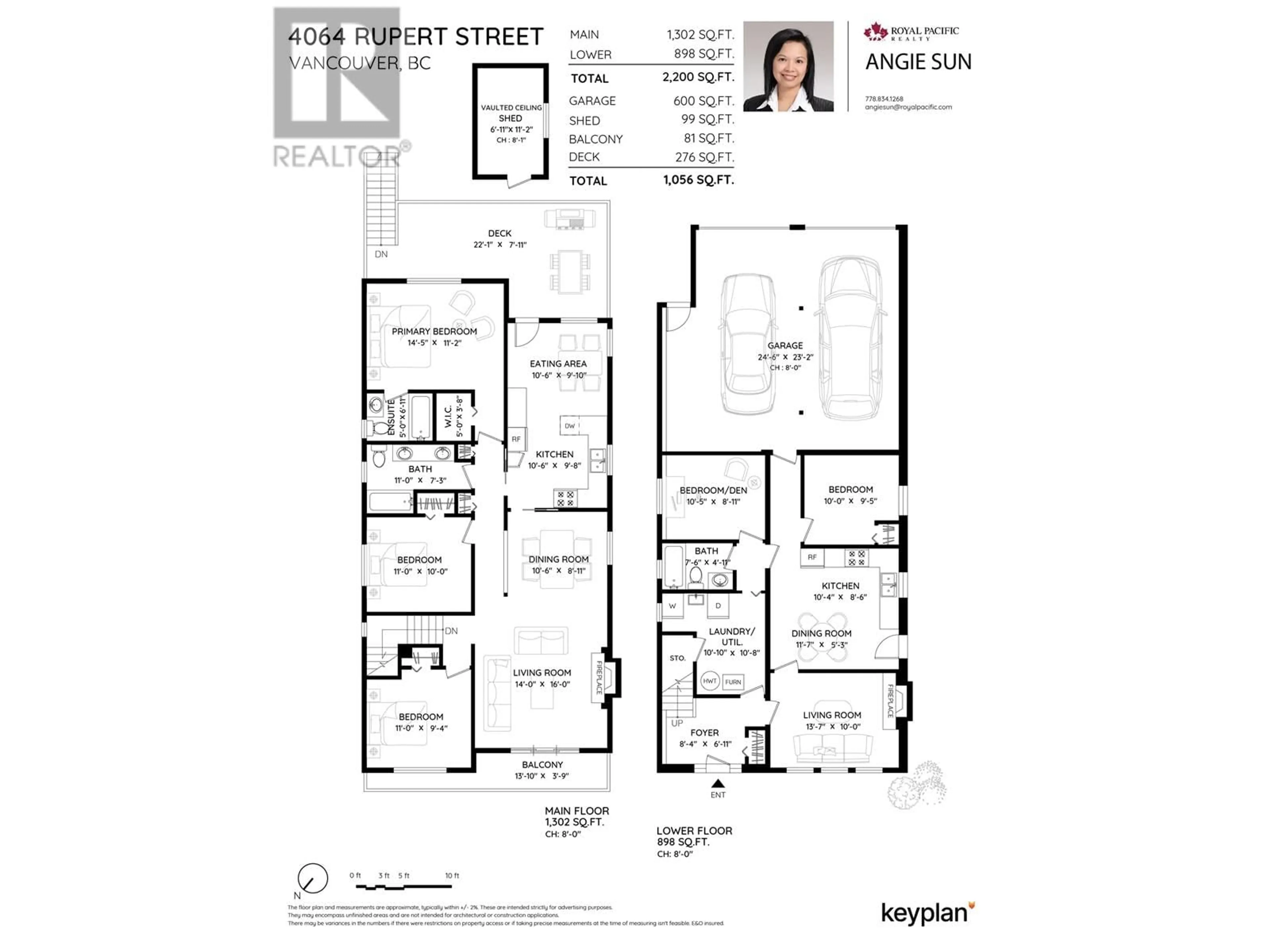 Floor plan for 4064 RUPERT STREET, Vancouver British Columbia V5R2H3