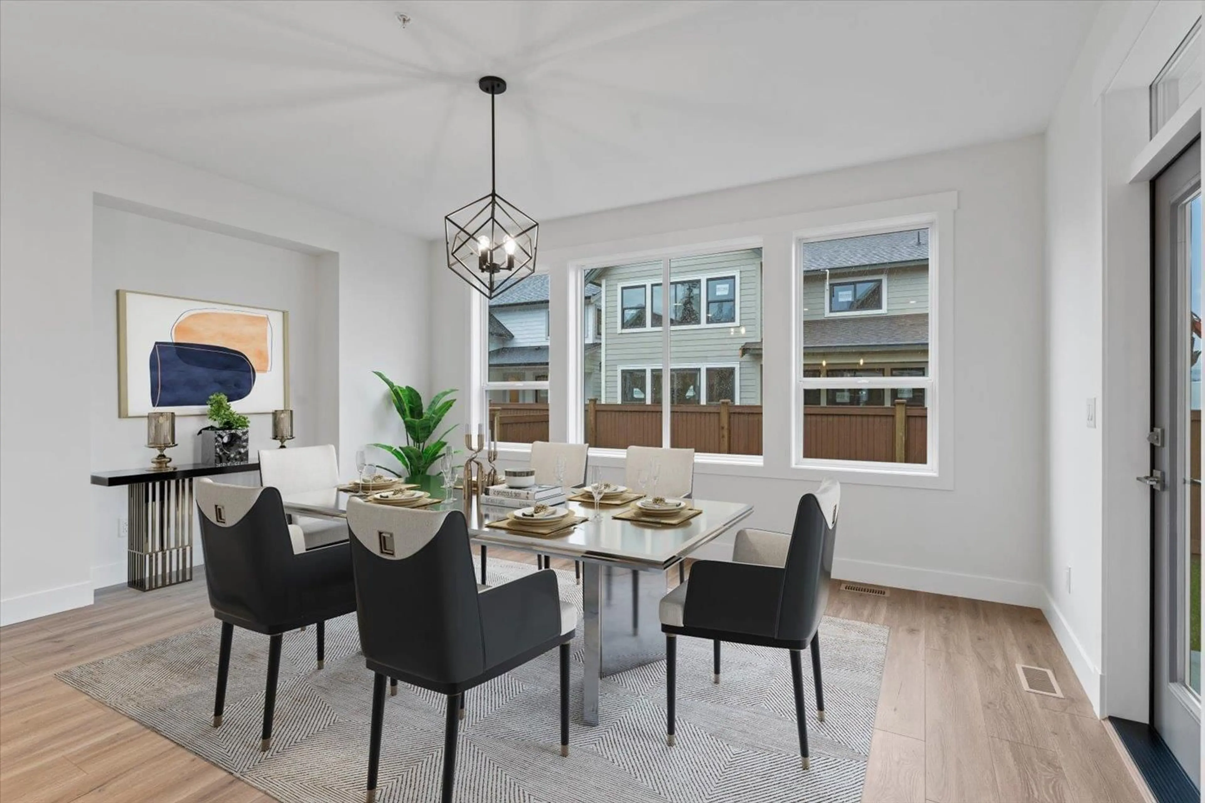 Dining room, wood floors, mountain for 99 46211 PROMONTORY ROAD|Sardis South, Chilliwack British Columbia V2R6E5