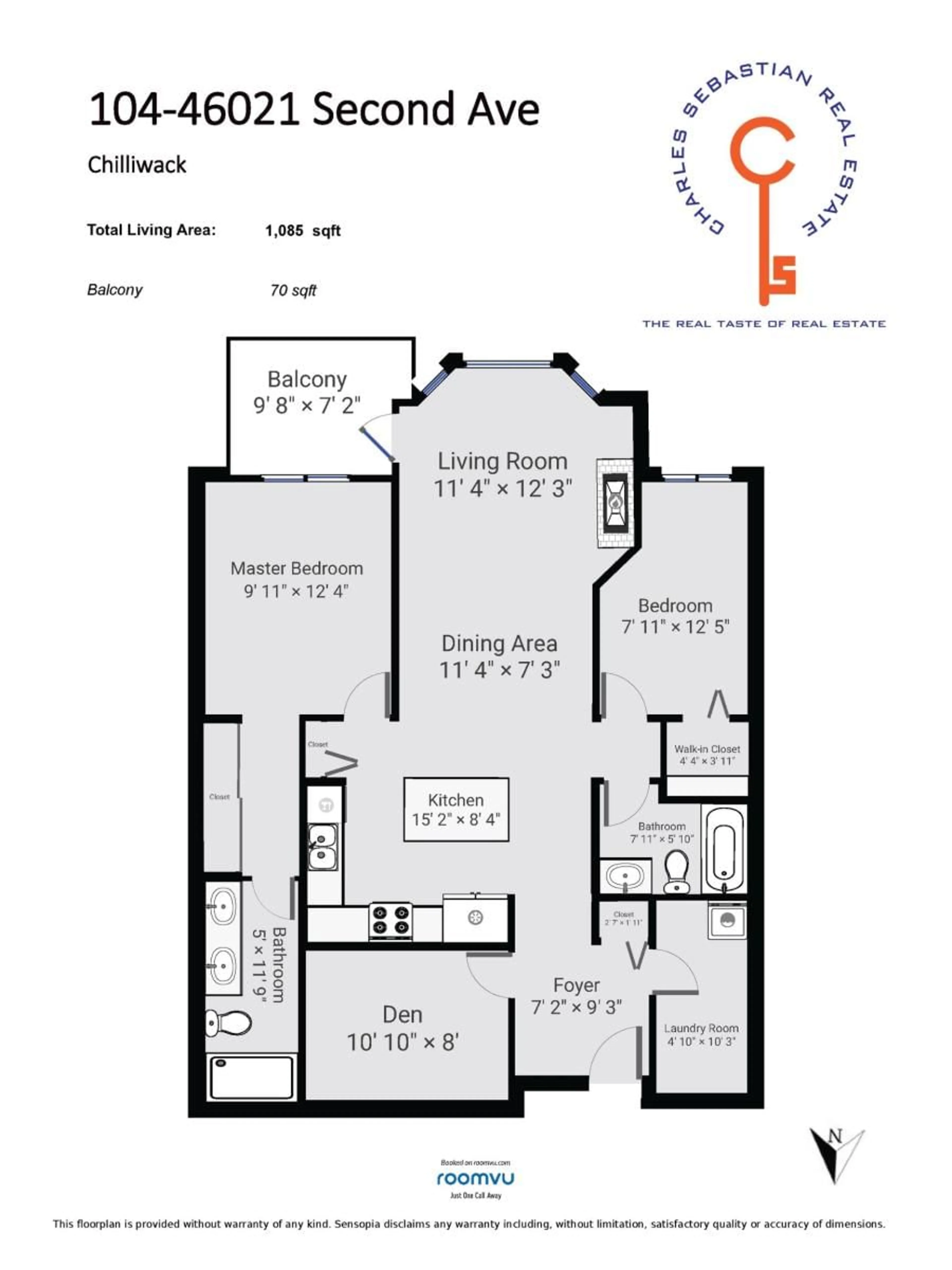 Floor plan for 104 46021 SECOND AVENUE|Chilliwack Downt, Chilliwack British Columbia V2P1S6