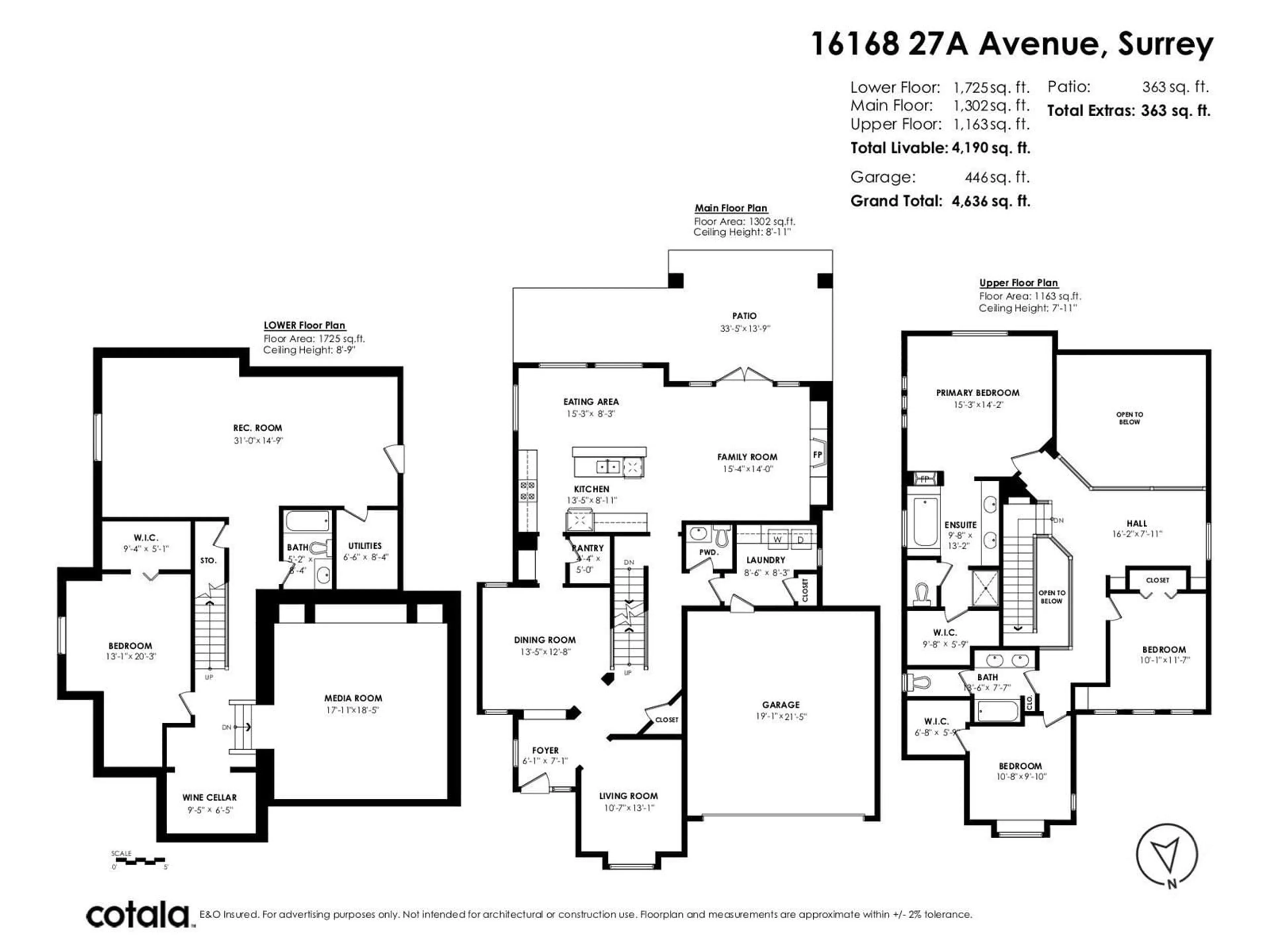 Floor plan for 16168 27A AVENUE, Surrey British Columbia V3Z8E4