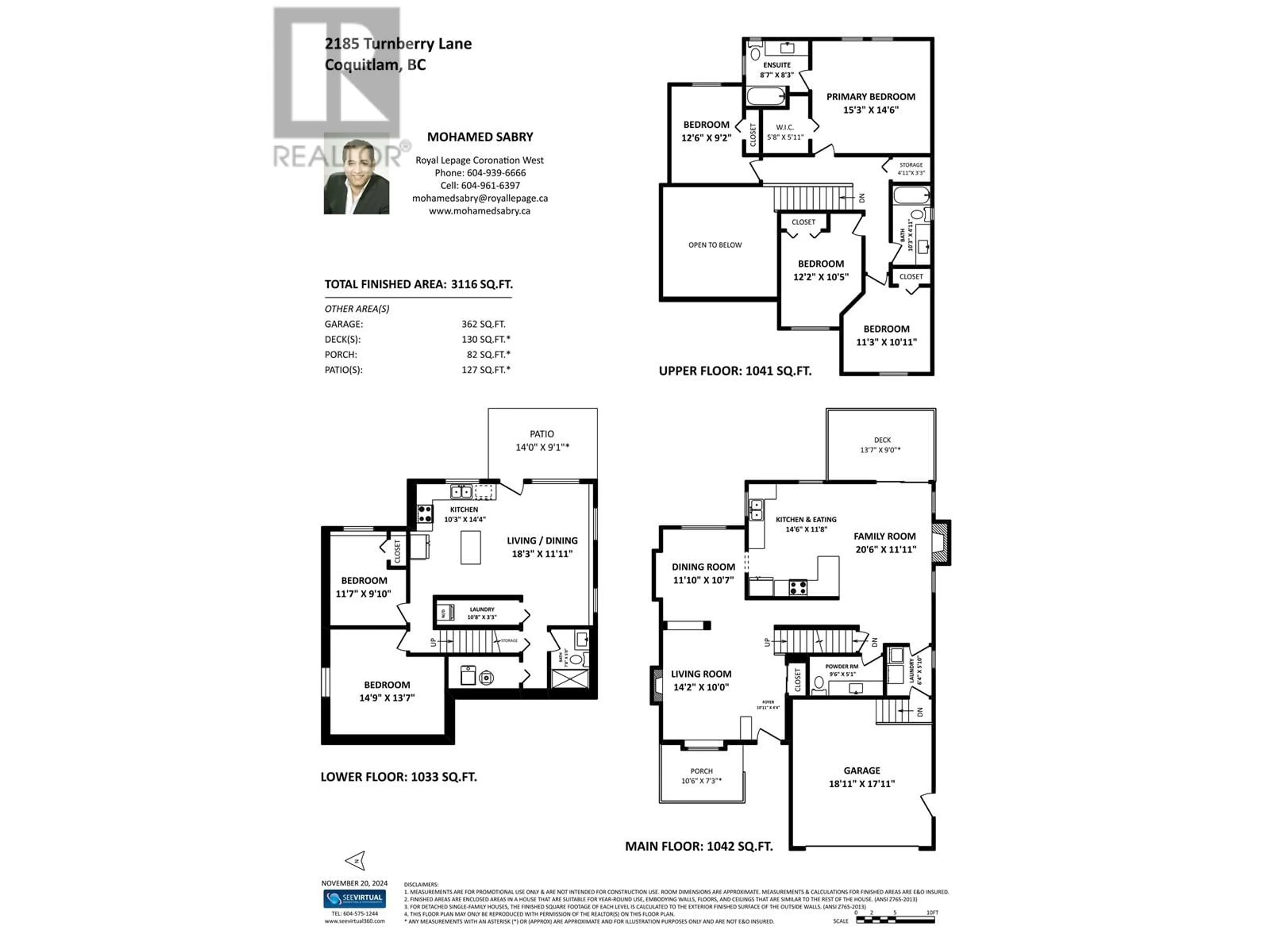 Floor plan for 2185 TURNBERRY LANE, Coquitlam British Columbia V3E3N3