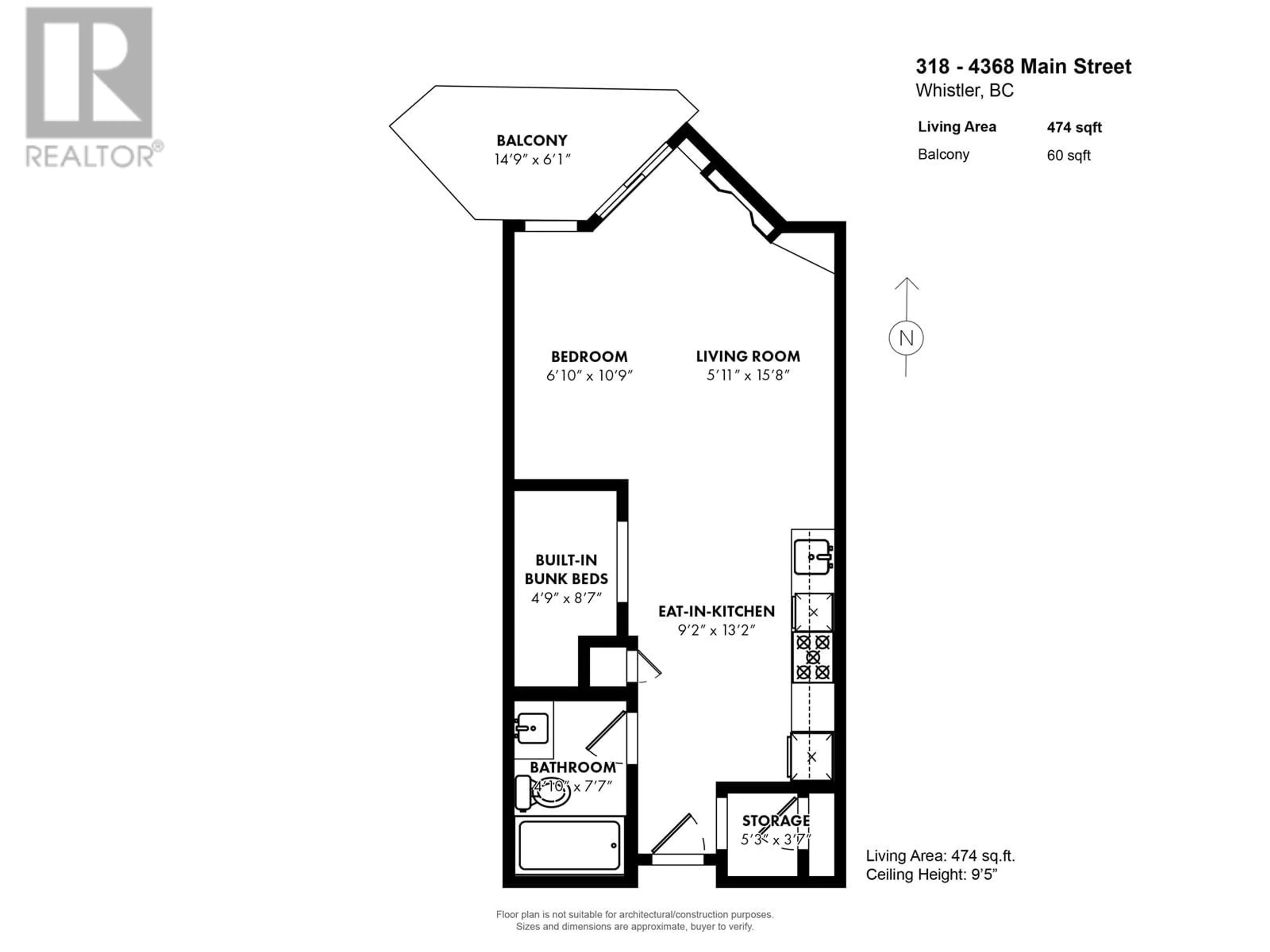 Floor plan for 318 4368 MAIN STREET, Whistler British Columbia V8E1B6