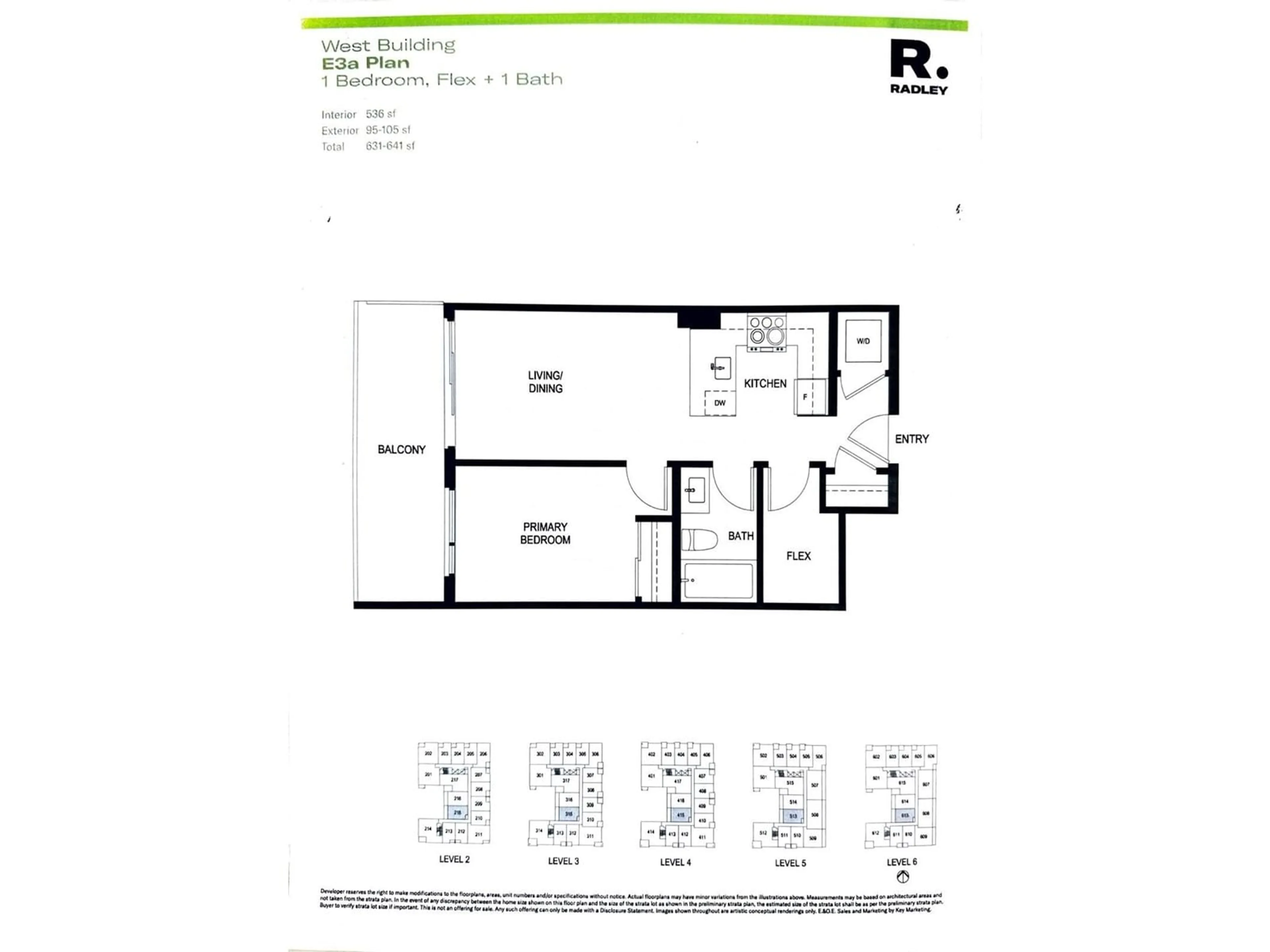 Floor plan for 613 13838 108 AVENUE, Surrey British Columbia V3T0T8