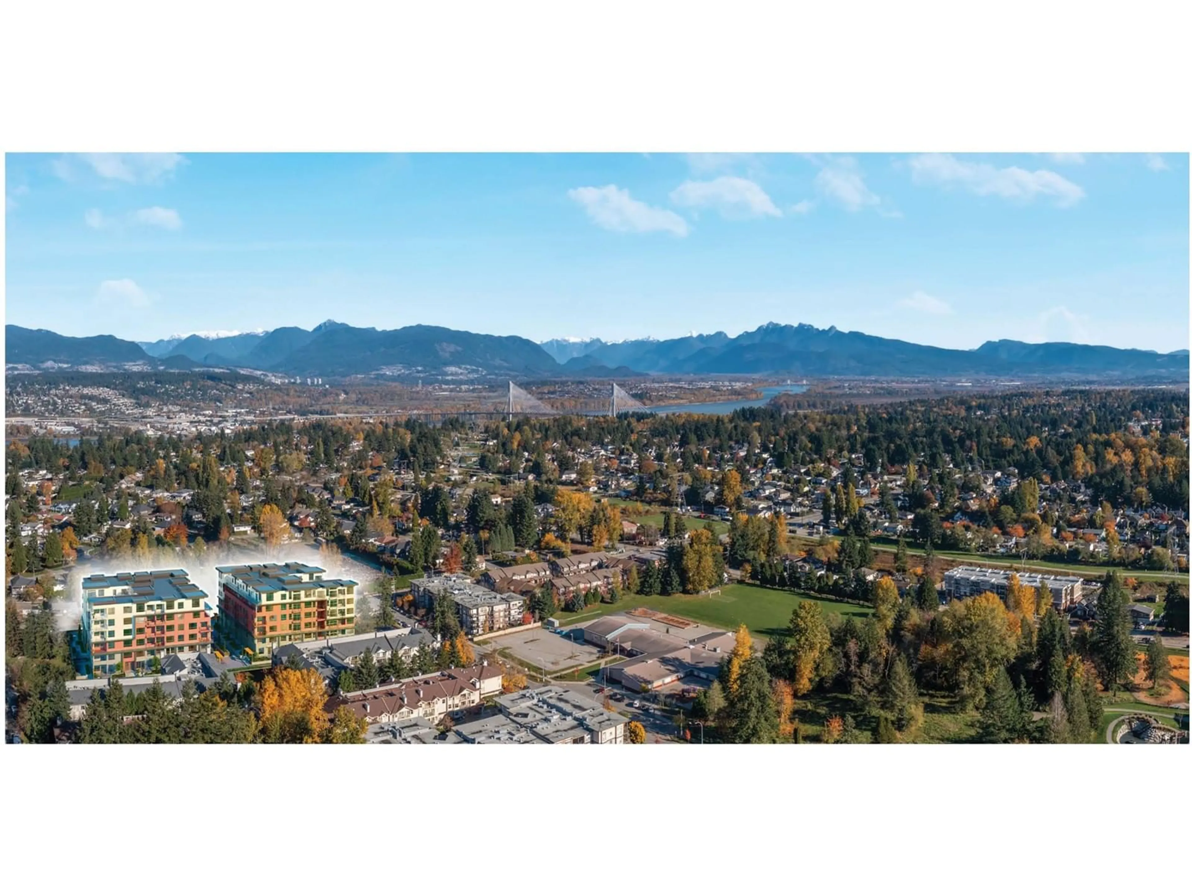 A pic from outside/outdoor area/front of a property/back of a property/a pic from drone, mountain view for 107 - 13858 108, Surrey British Columbia V3T0T8