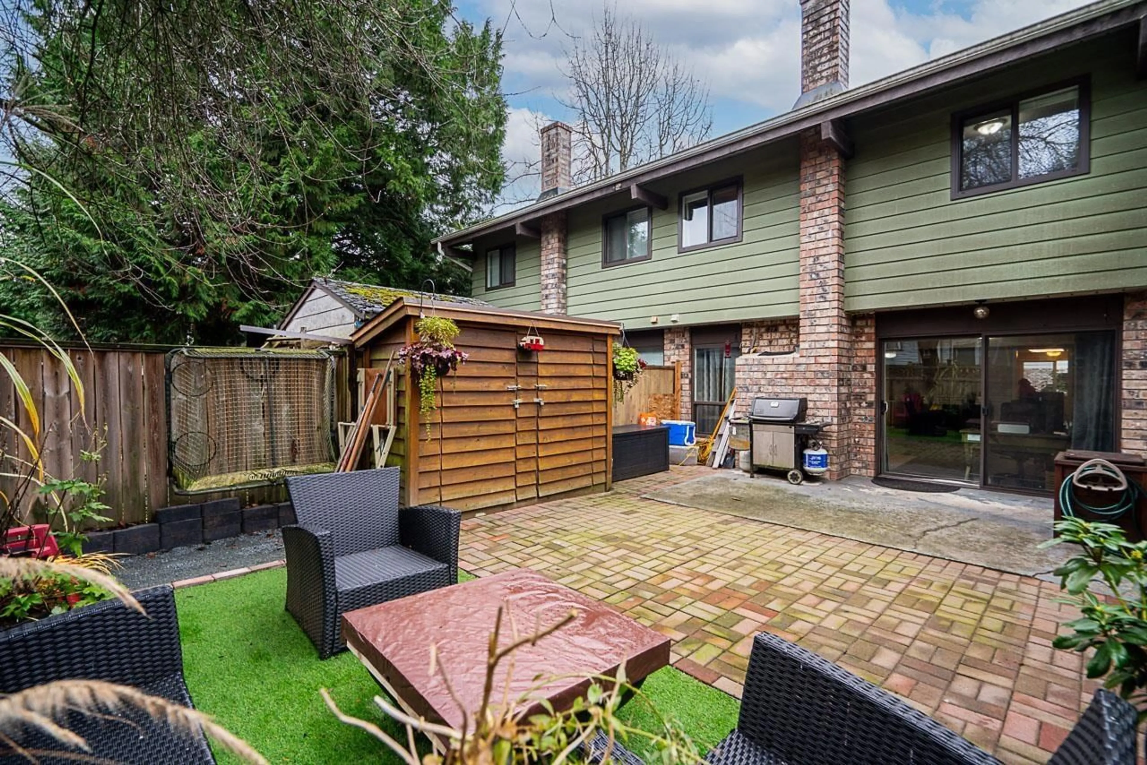 Patio, the fenced backyard for 133 7476 138 STREET, Surrey British Columbia V3W6G4