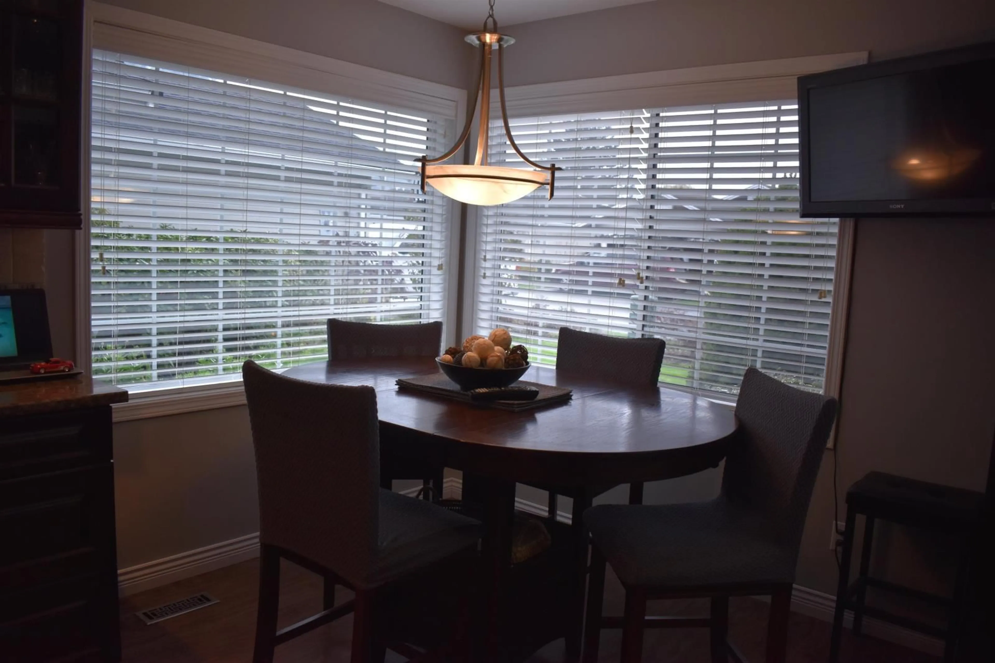 Dining room, wood floors, cottage for 57 6001 PROMONTORY ROAD, Chilliwack British Columbia V2R3E3