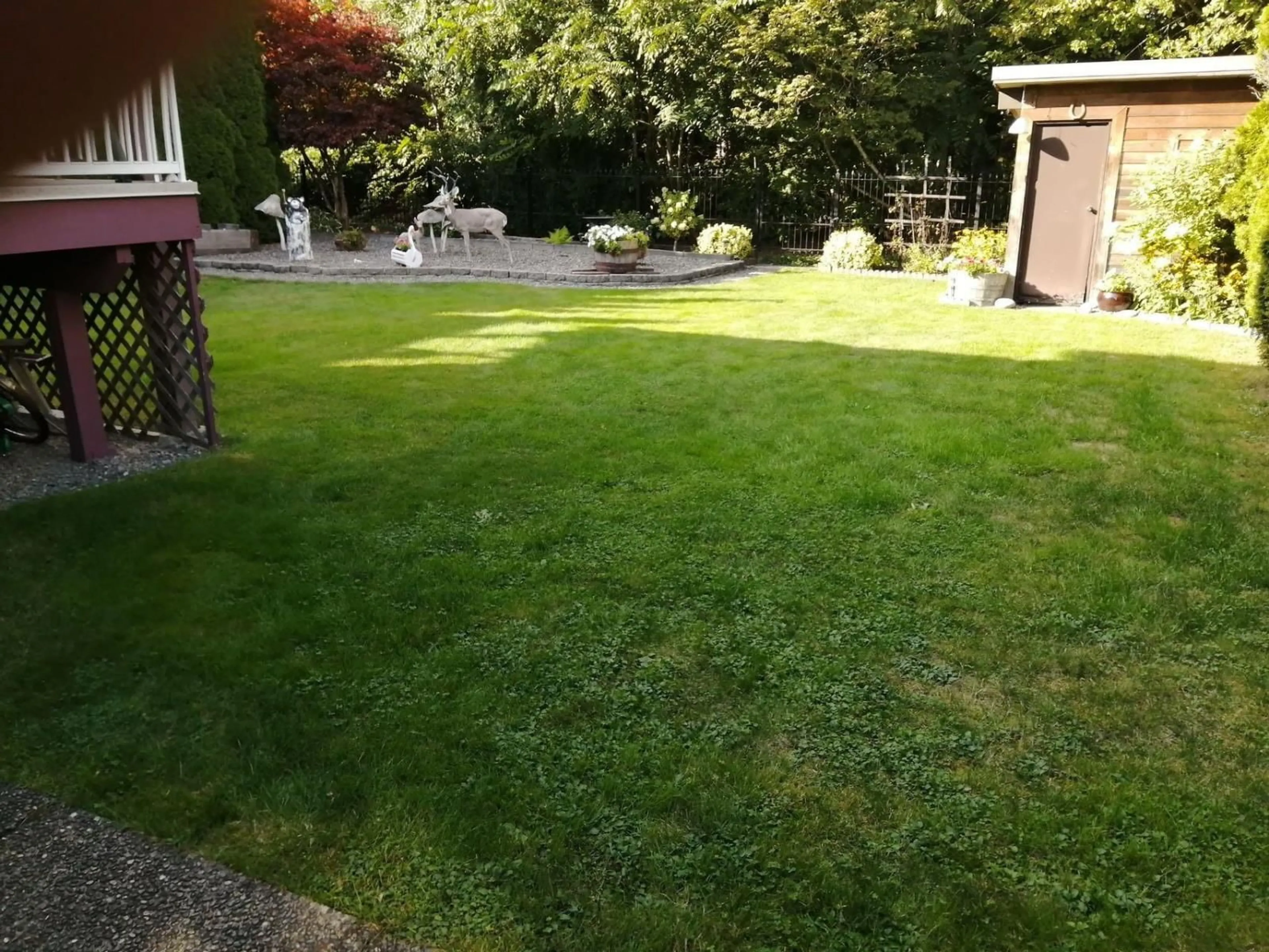 Patio, the fenced backyard for 223 BALSAM AVENUE, Harrison Hot Springs British Columbia V0M1K0