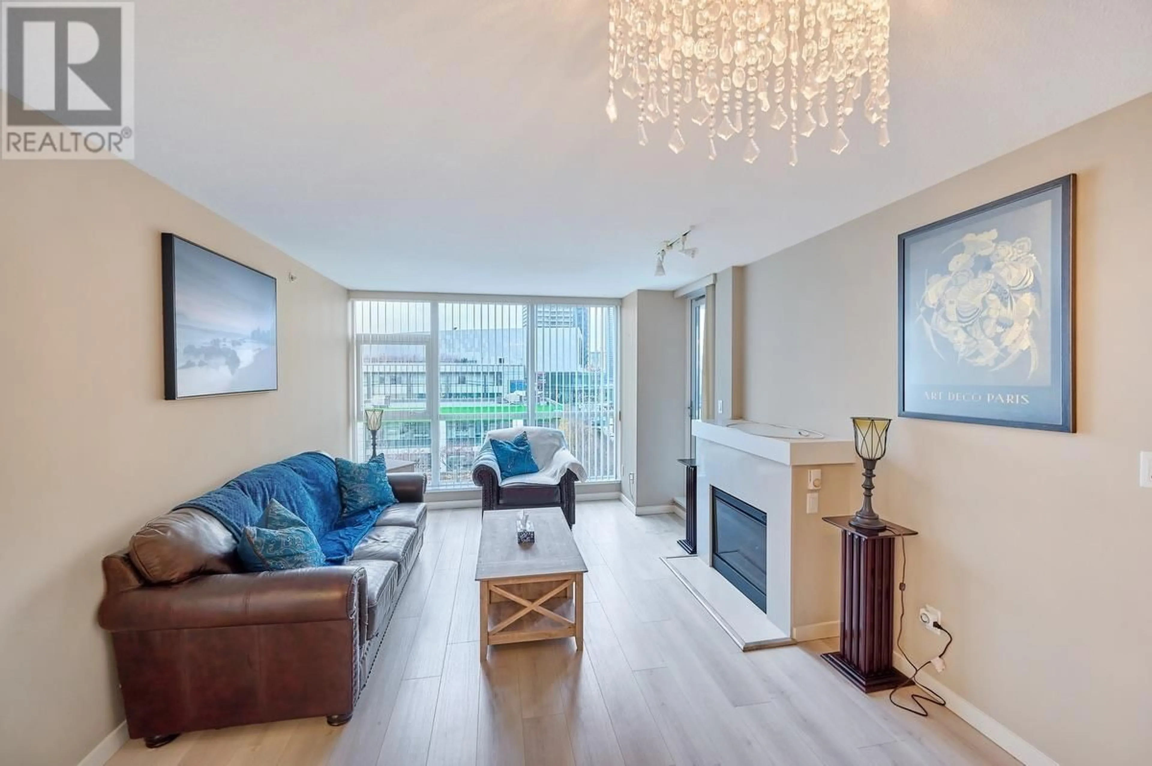 Living room, wood floors for 703 4400 BUCHANAN STREET, Burnaby British Columbia V5C0E3