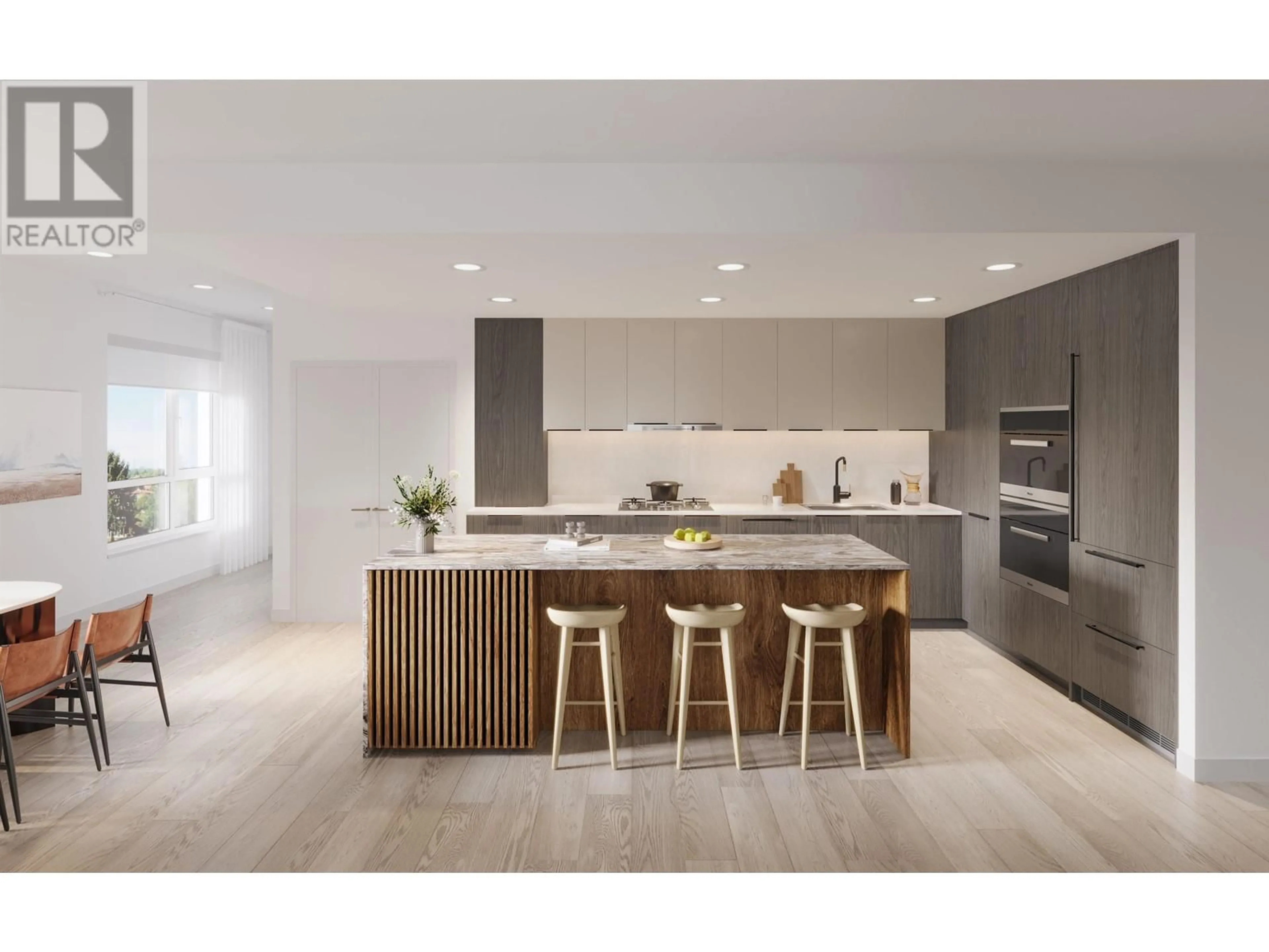 Contemporary kitchen, wood floors for 309 3590 W 39TH AVENUE, Vancouver British Columbia V6N3A4