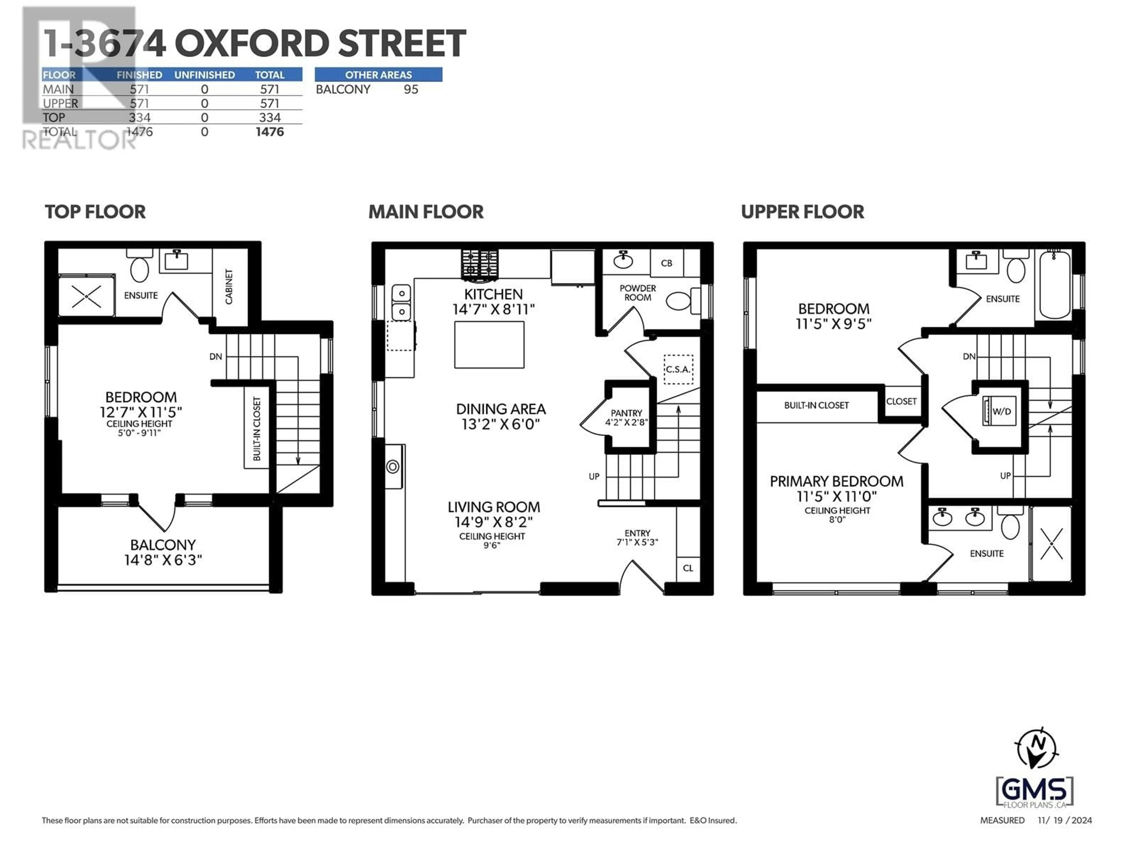 Floor plan for 3674 OXFORD STREET, Vancouver British Columbia V5K1P3