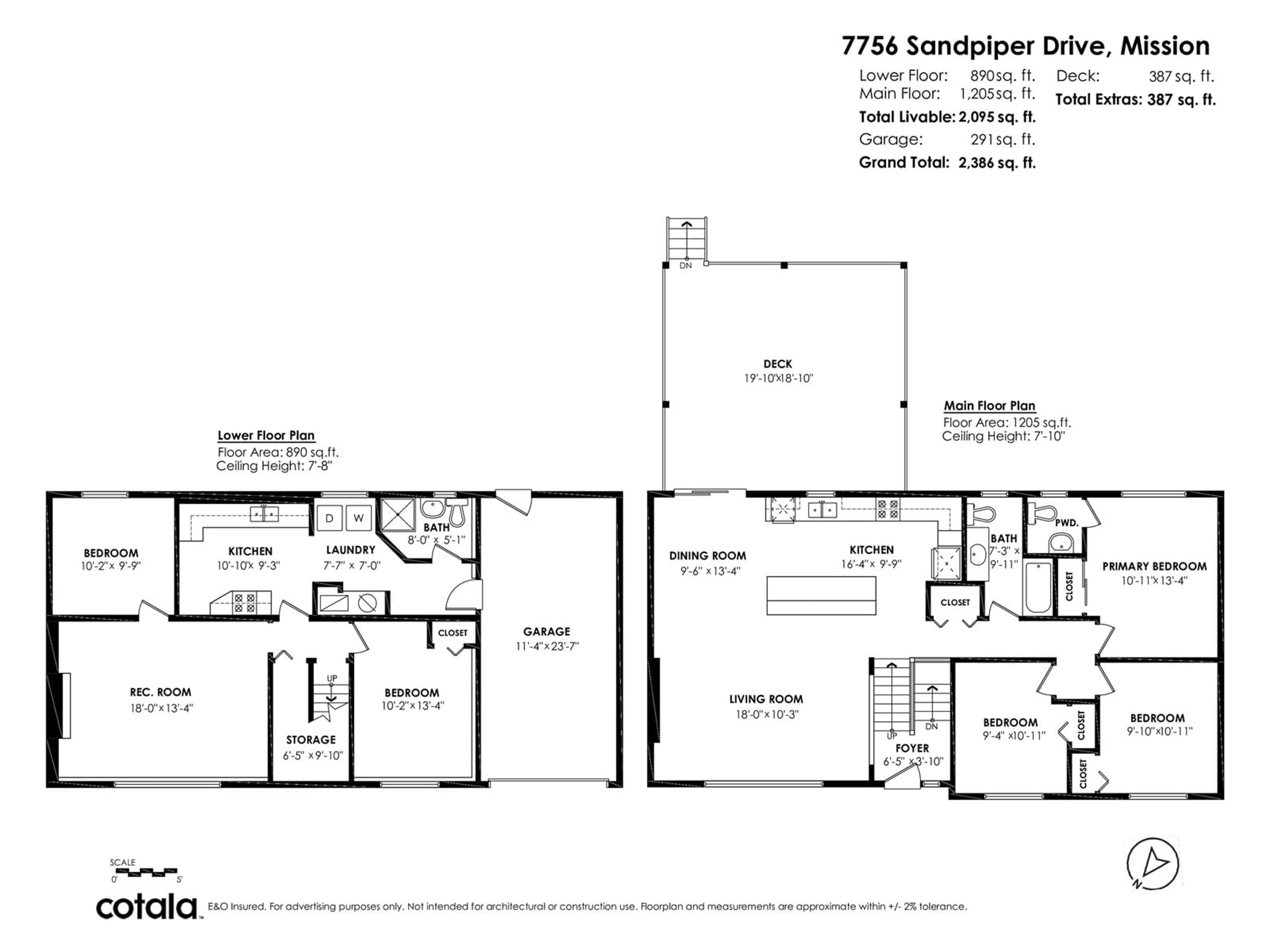 Floor plan for 7756 SANDPIPER DRIVE, Mission British Columbia V2V4K9