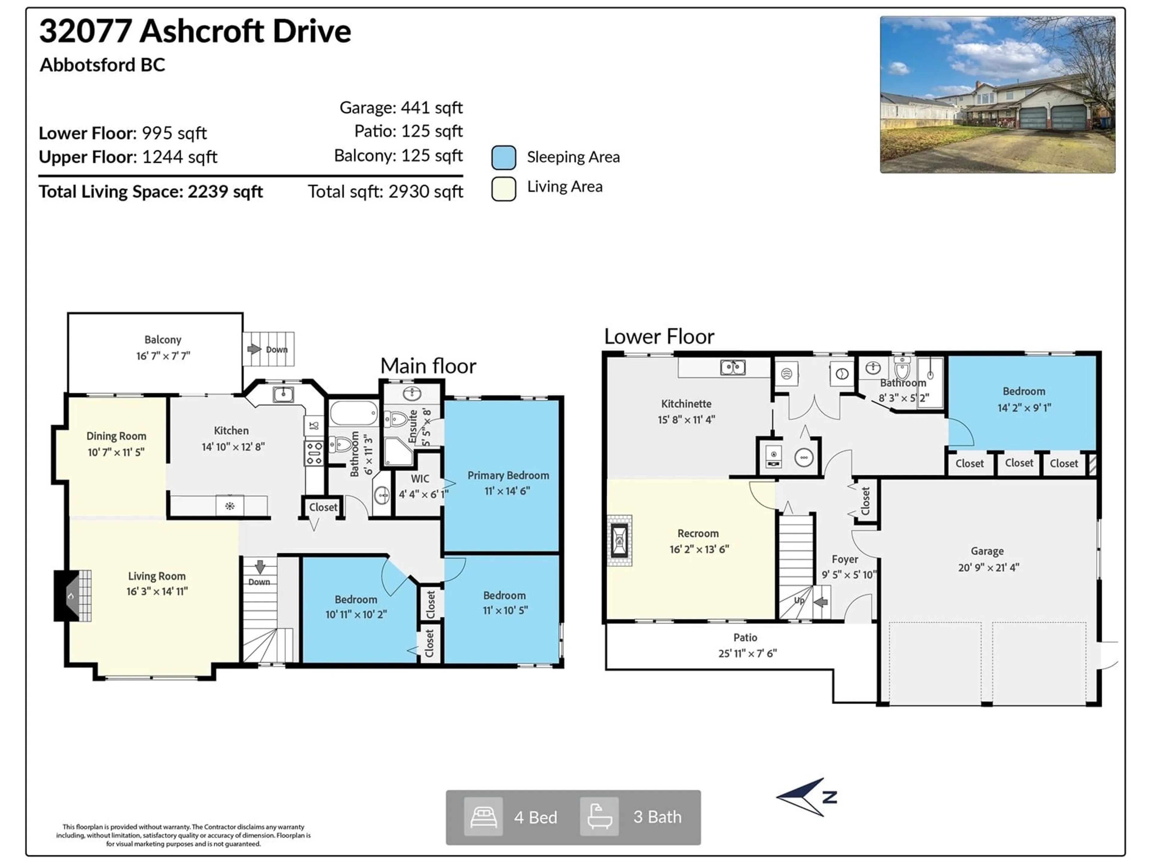 Floor plan for 32077 ASHCROFT DRIVE, Abbotsford British Columbia V2T5C3