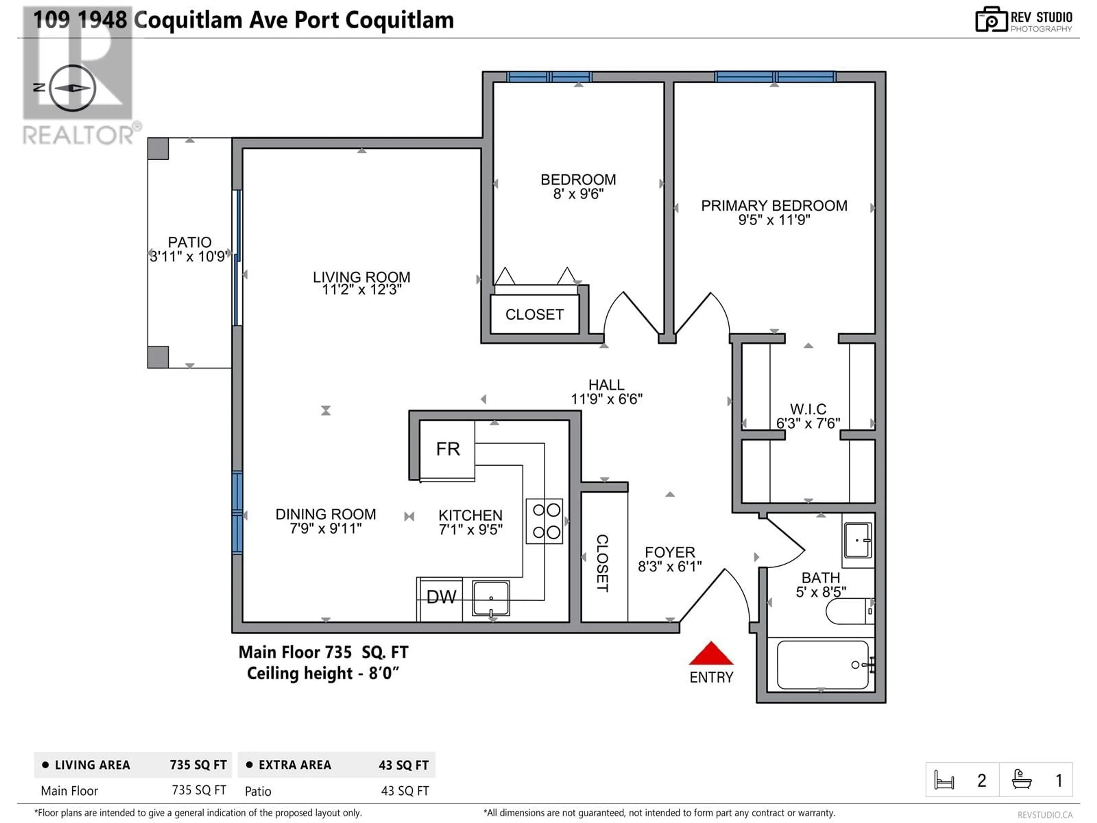 Floor plan for 109 1948 COQUITLAM AVENUE, Port Coquitlam British Columbia V3B1J5