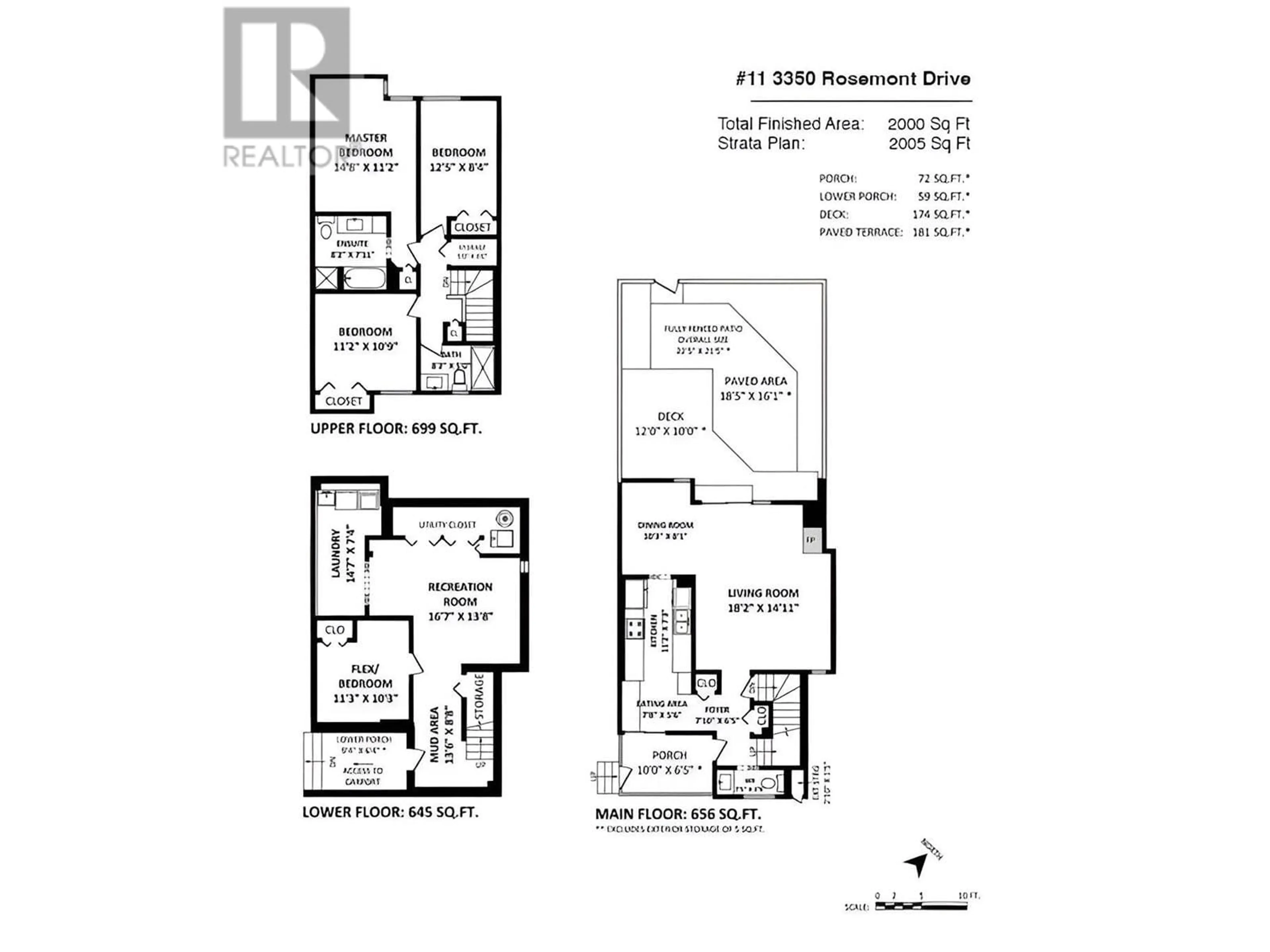 Floor plan for 11 3350 ROSEMONT DRIVE, Vancouver British Columbia V5S2C9