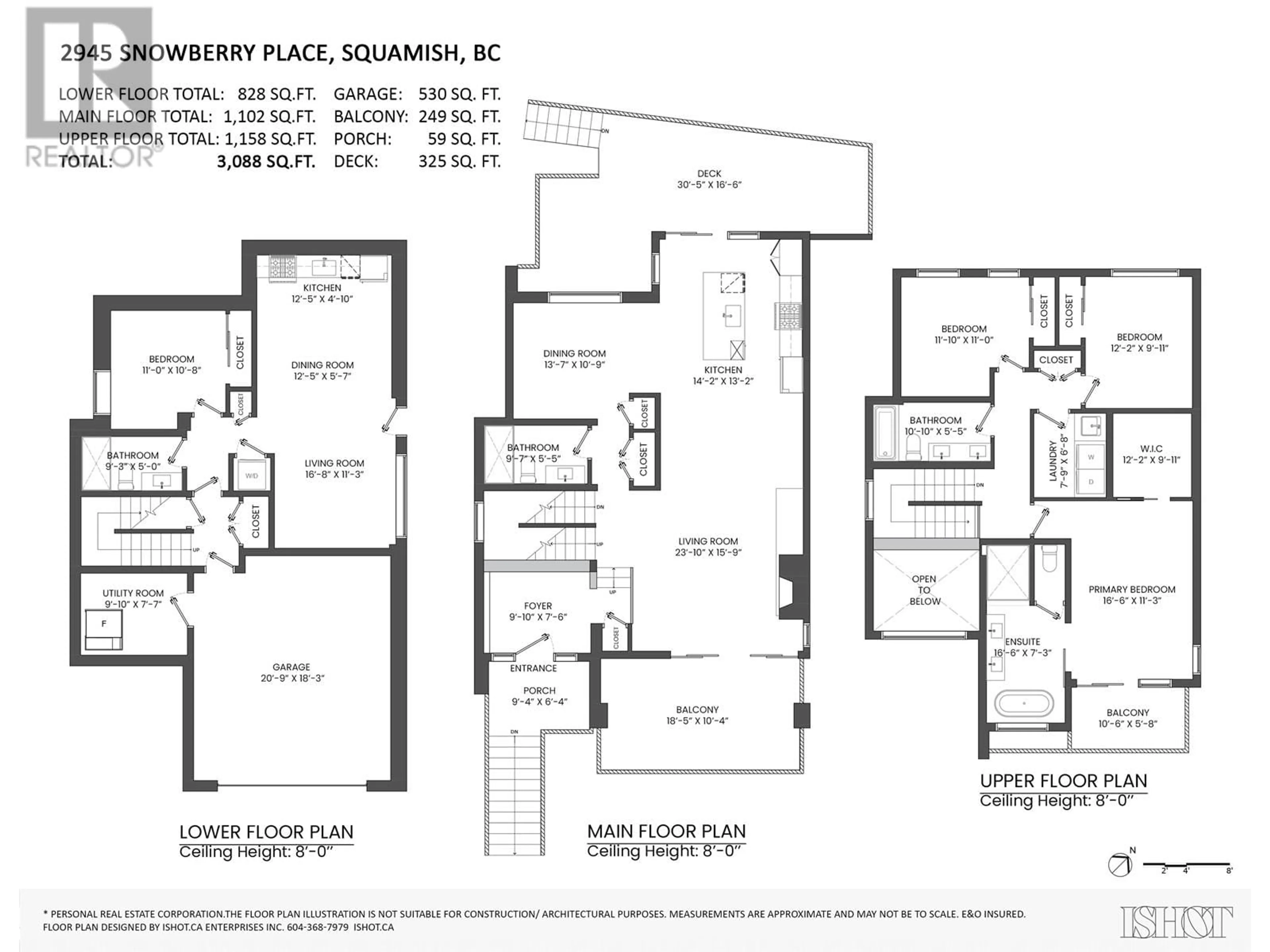 Floor plan for 2945 SNOWBERRY PLACE, Squamish British Columbia V8B1B1