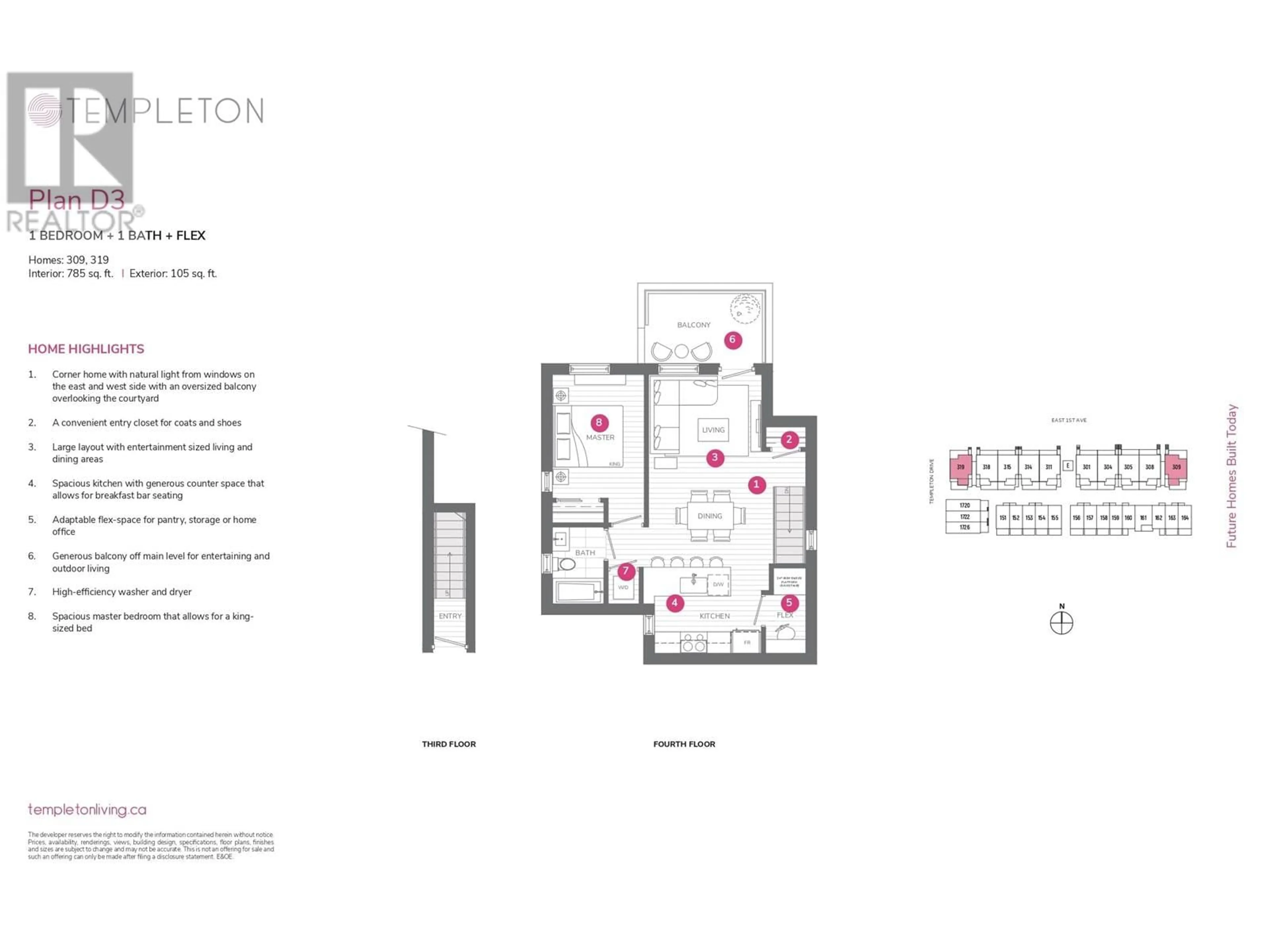 Floor plan for 309 2250 E 1ST AVENUE, Vancouver British Columbia V5N1B6