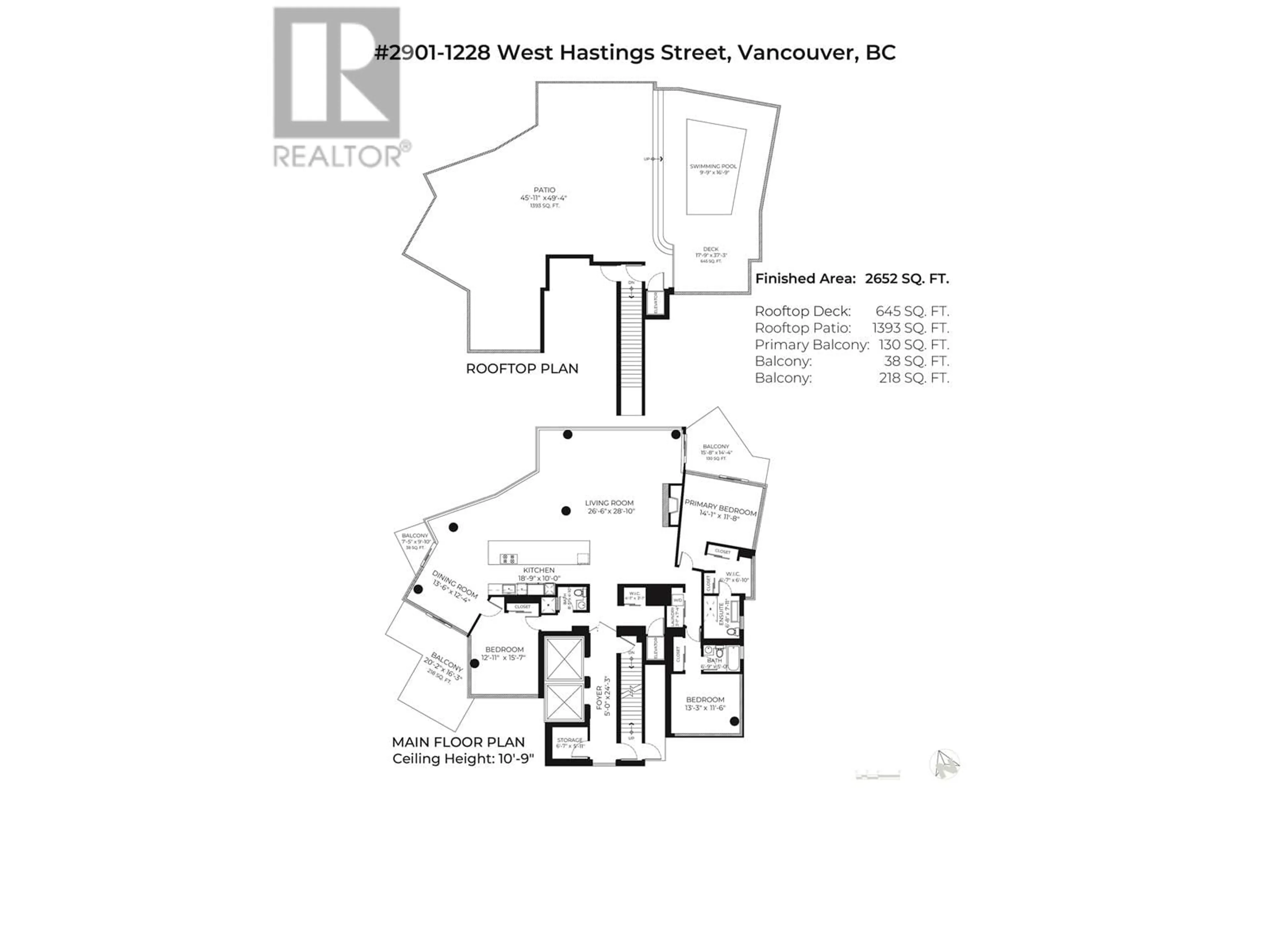 Floor plan for 2901 - 1228 HASTINGS STREET, Vancouver British Columbia V6E4S6