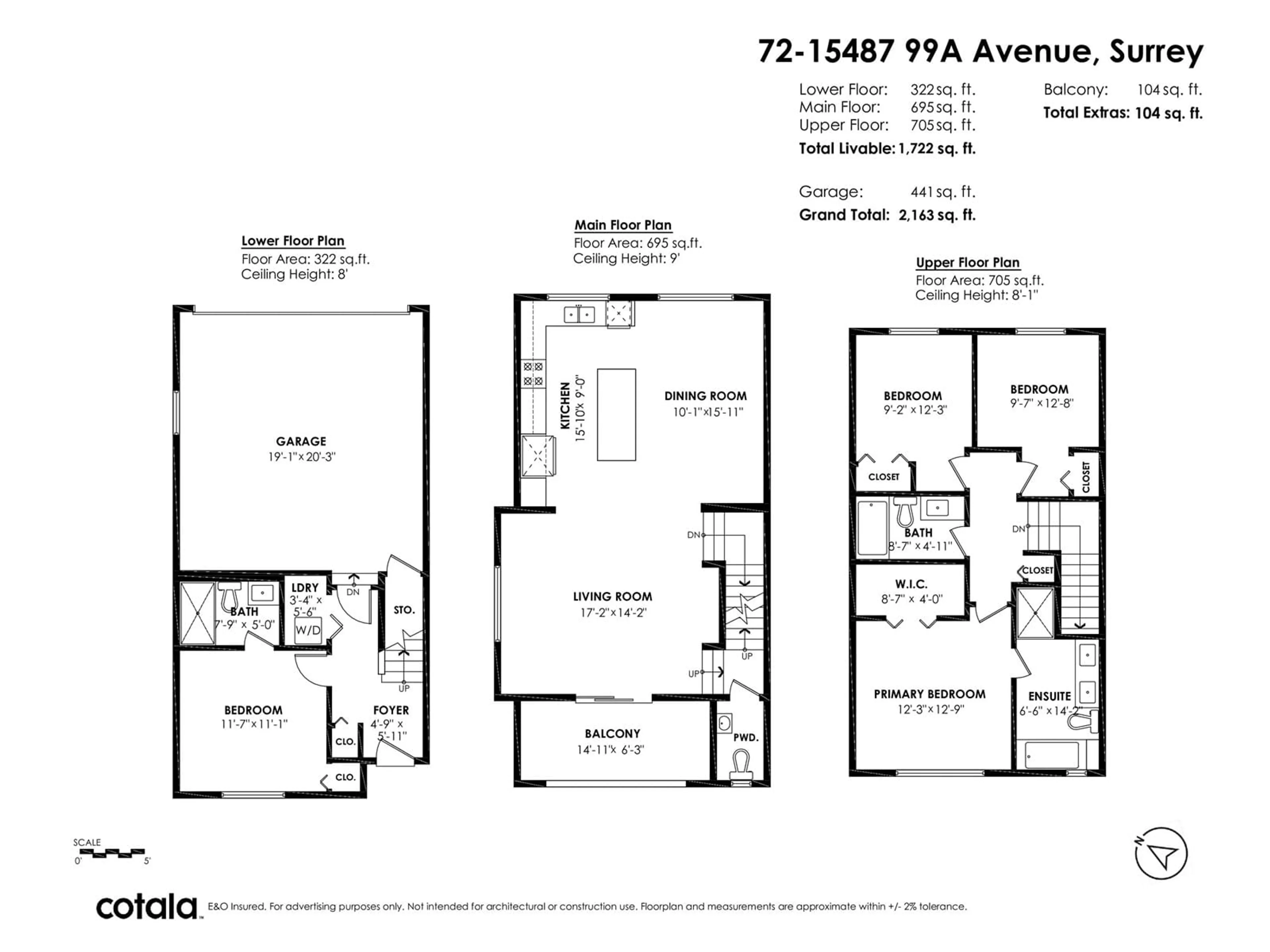 Floor plan for 72 15487 99A AVENUE, Surrey British Columbia V3R0G9