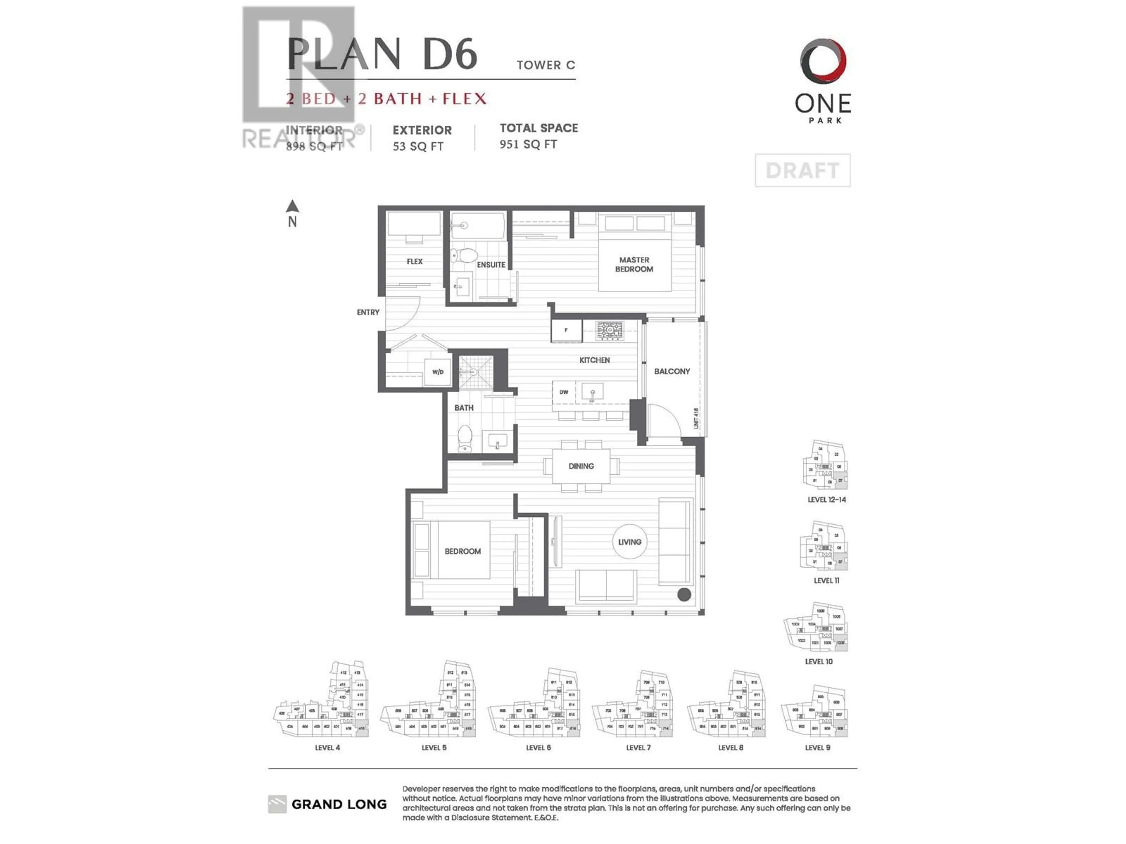 Floor plan for 1008 6655 BUSWELL STREET, Richmond British Columbia V6Y0M4