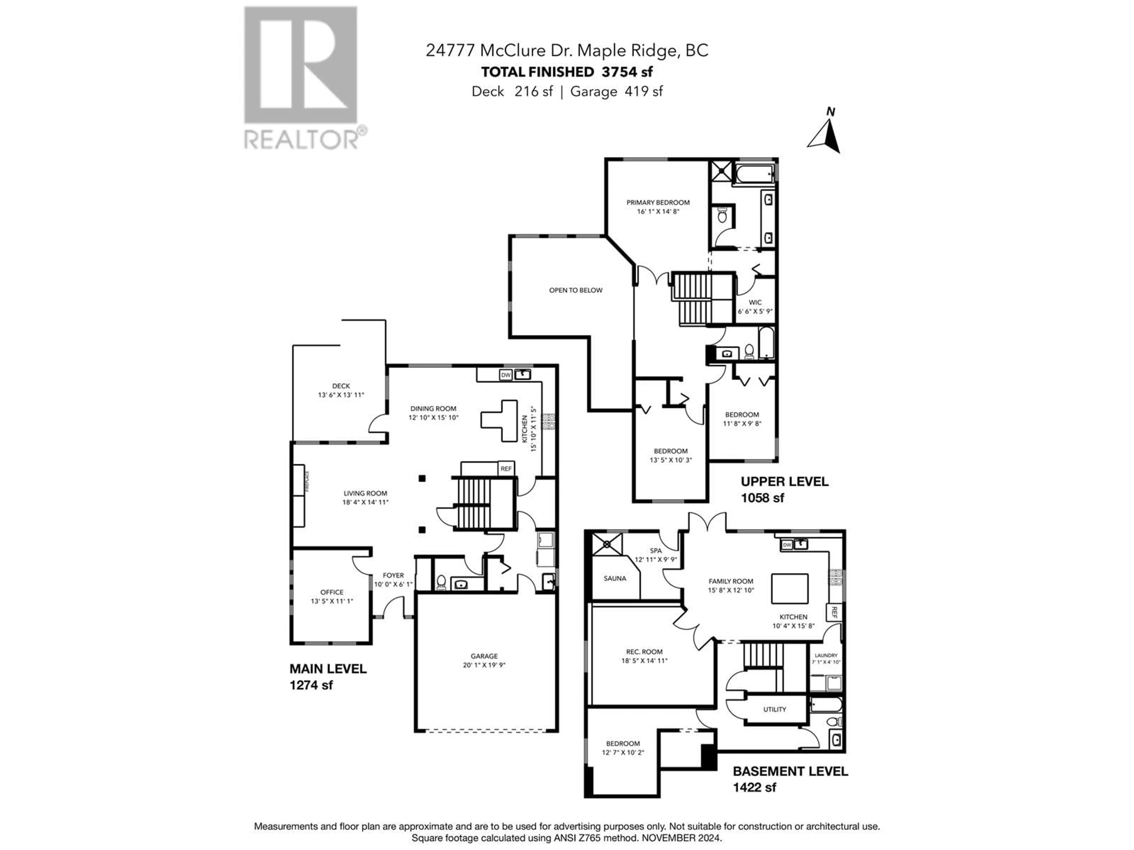 Floor plan for 24777 MCCLURE DRIVE, Maple Ridge British Columbia V2W0A5