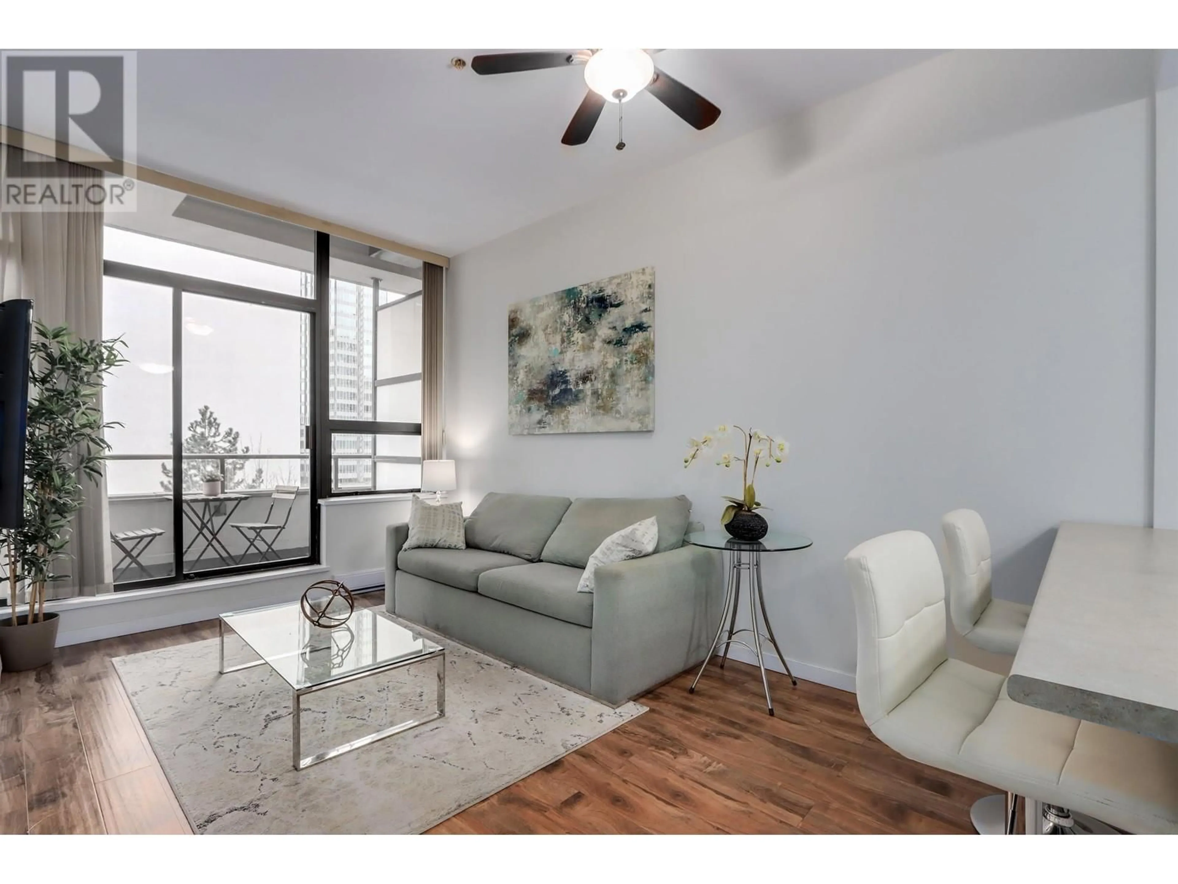 Living room, wood floors for 613 1010 HOWE STREET, Vancouver British Columbia V6Z1P5