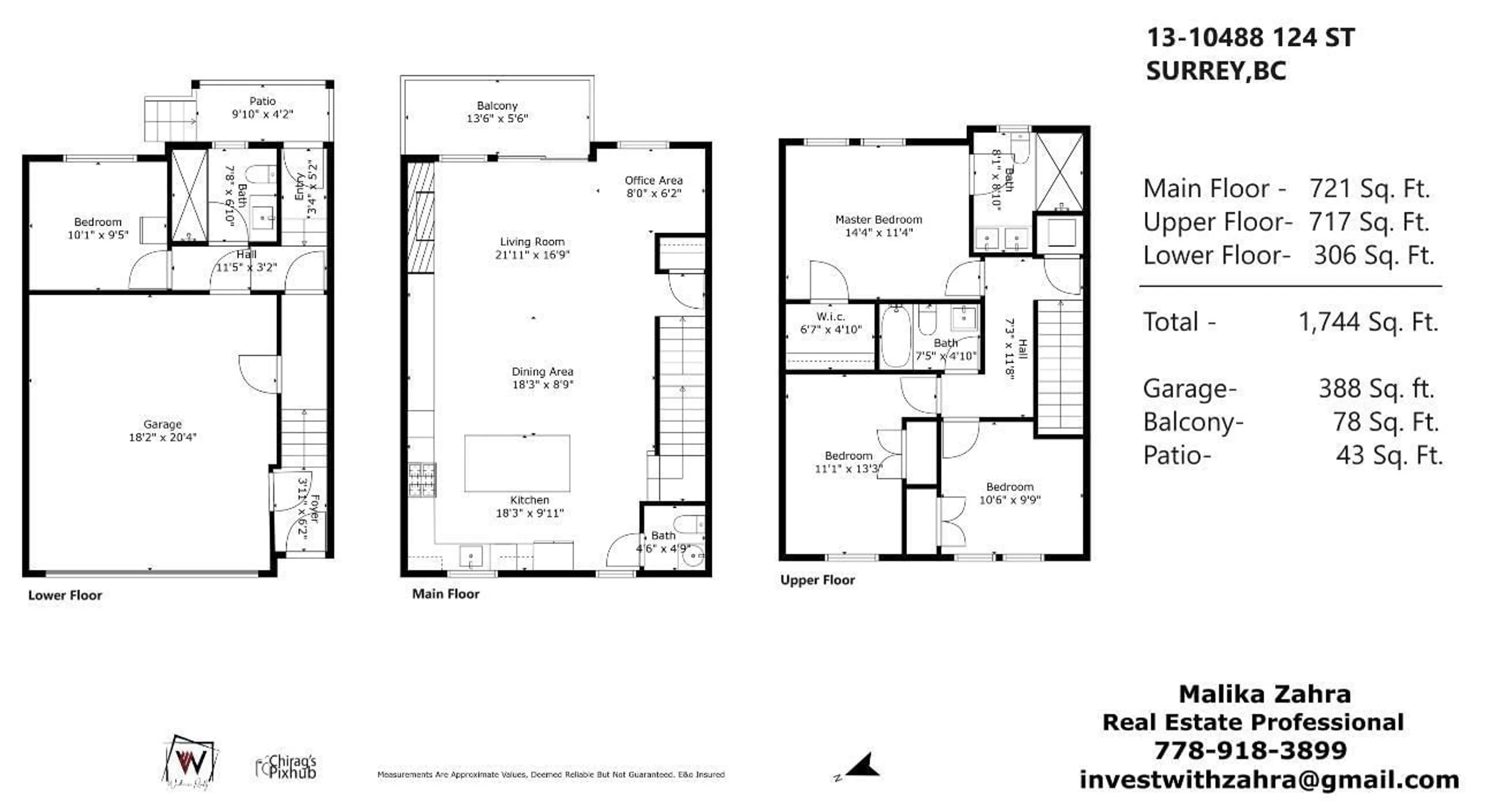 Floor plan for 13 10488 124 STREET, Surrey British Columbia V3V0E9