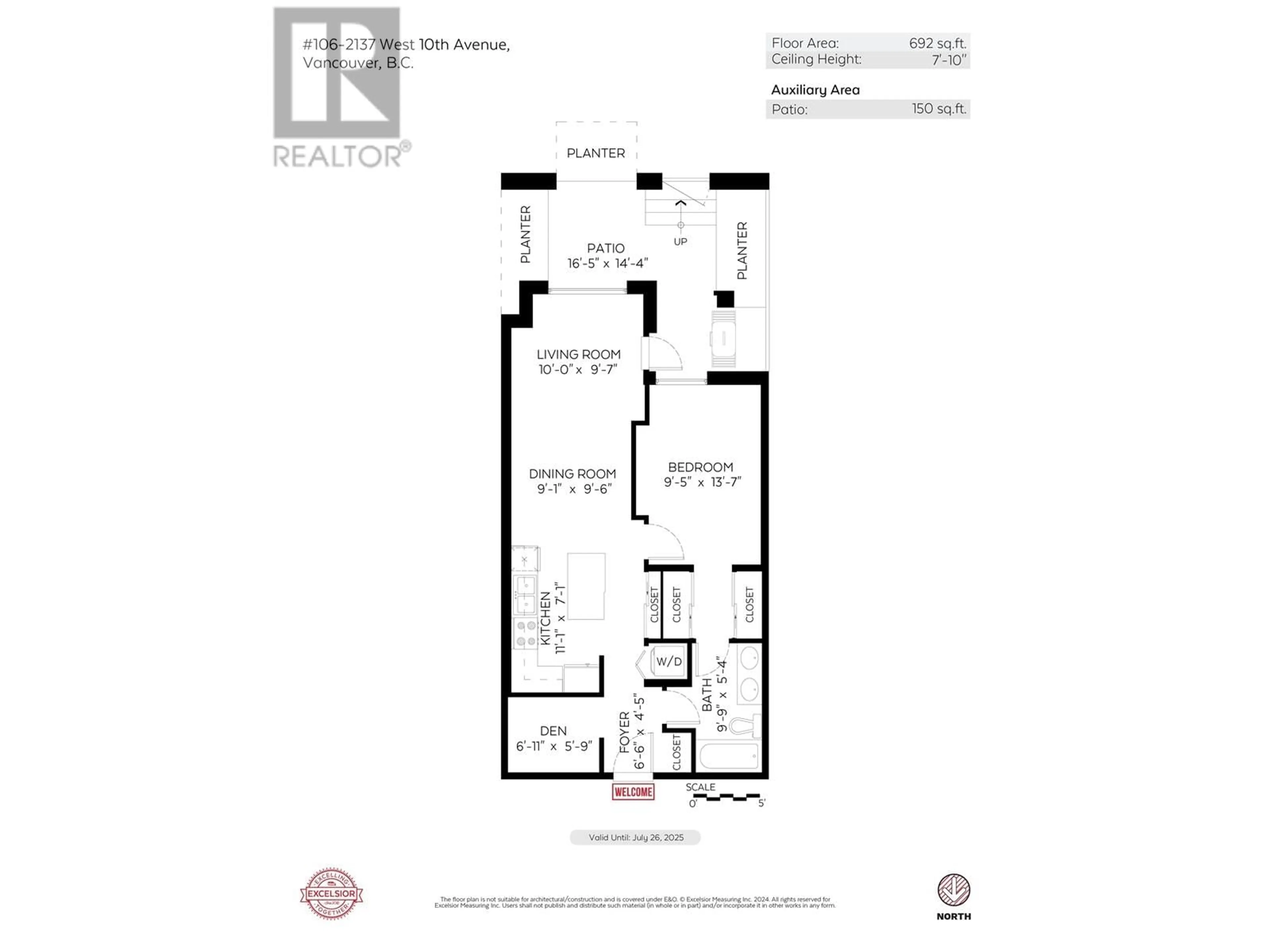 Floor plan for 106 2137 W 10TH AVENUE, Vancouver British Columbia V6K4W4