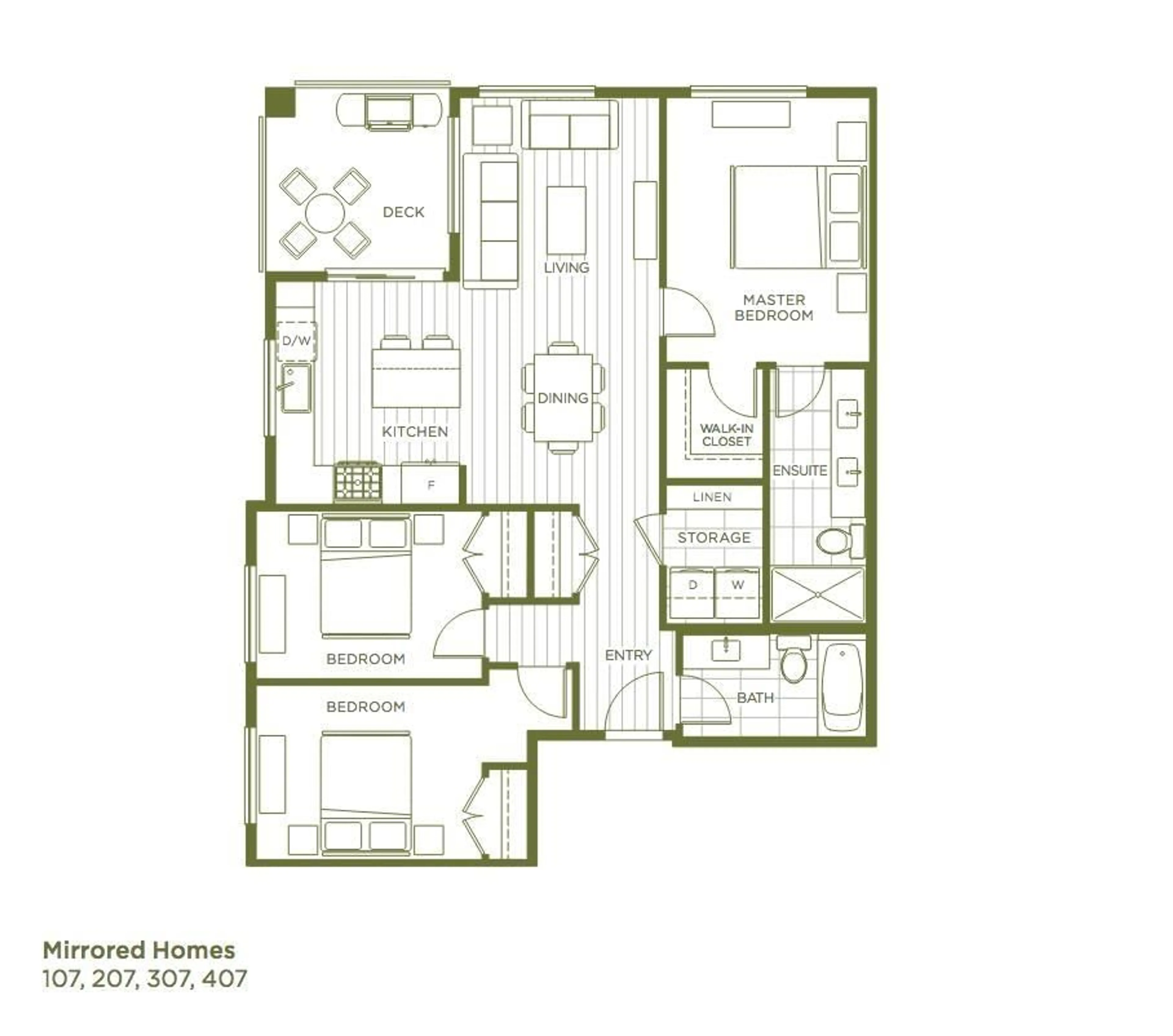 Floor plan for 407 19935 75A AVENUE, Langley British Columbia V2Y4L5