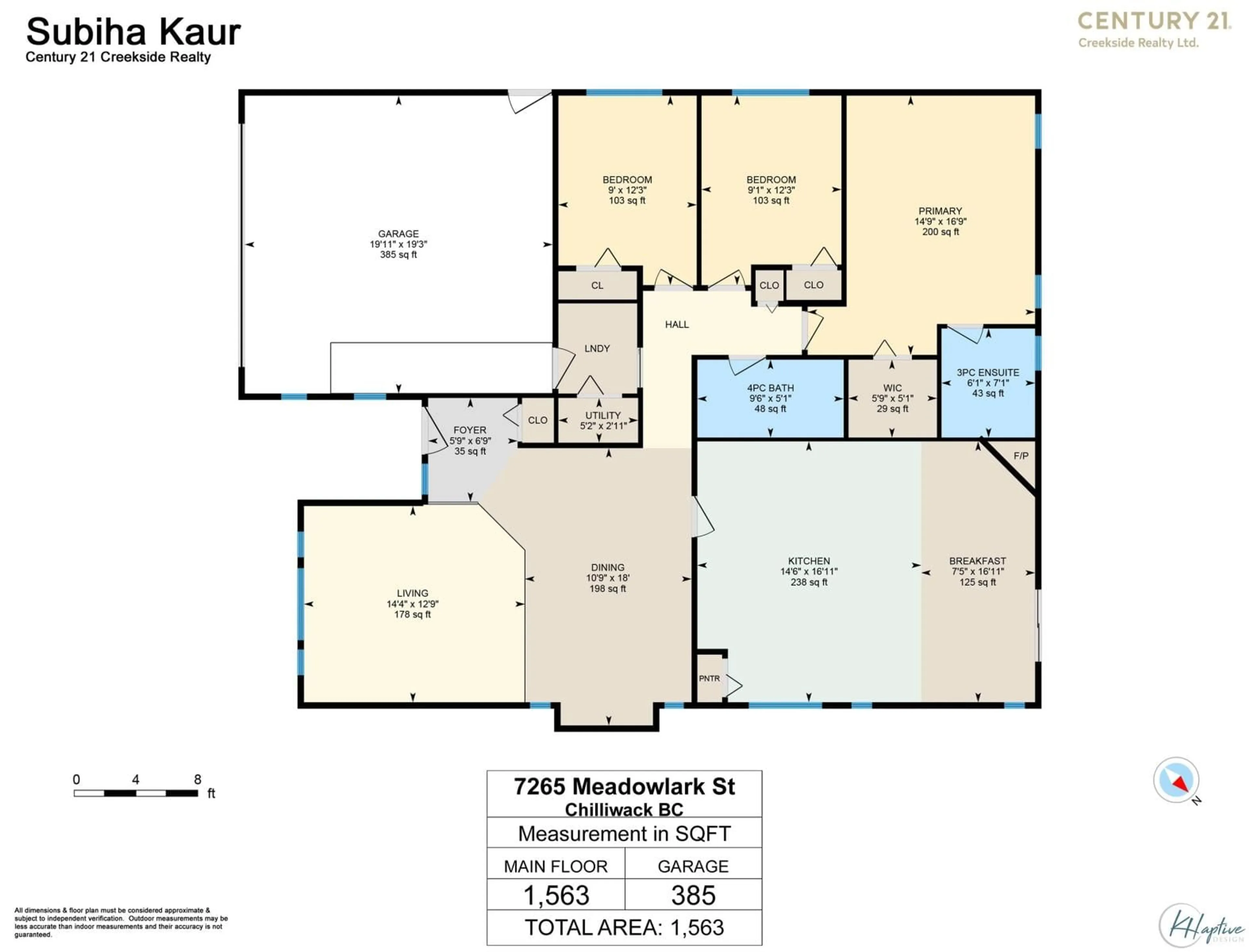 Floor plan for 7265 MEADOWLARK STREET|Sardis West Vedde, Chilliwack British Columbia V2R2X1