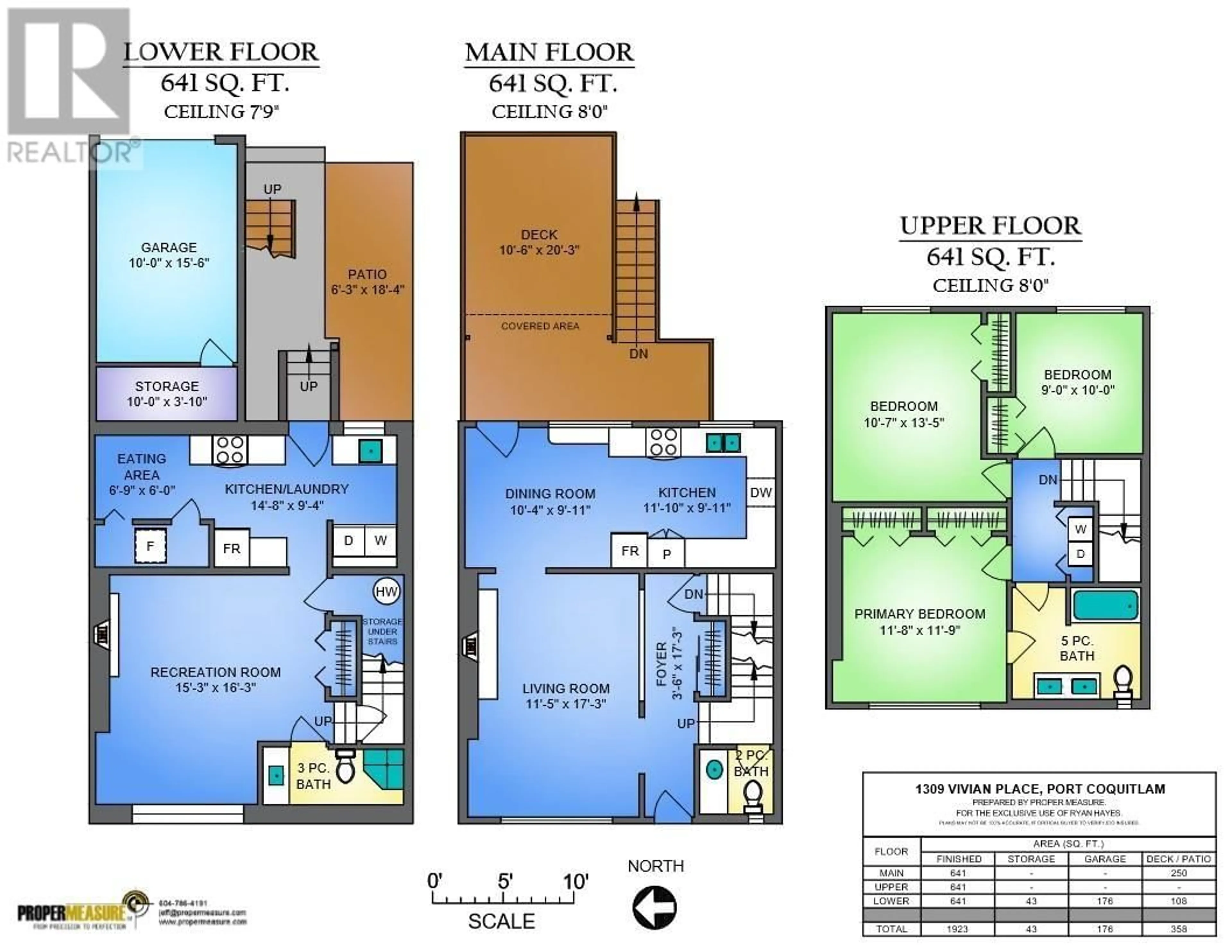 Floor plan for 1309 VIVIAN PLACE, Port Coquitlam British Columbia V3C2T9