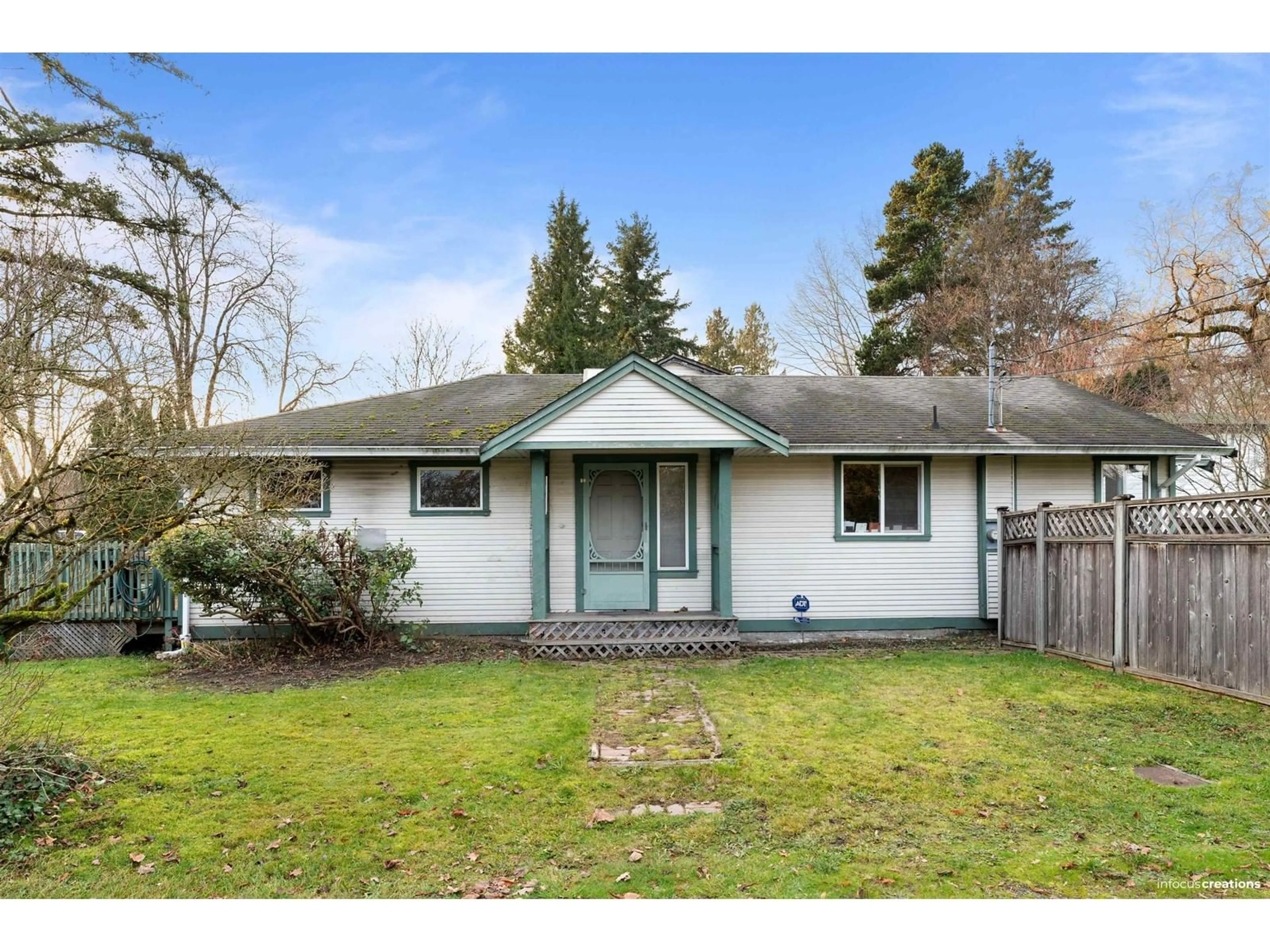 Frontside or backside of a home, the fenced backyard for 17313 58 AVENUE, Surrey British Columbia V3S1K7