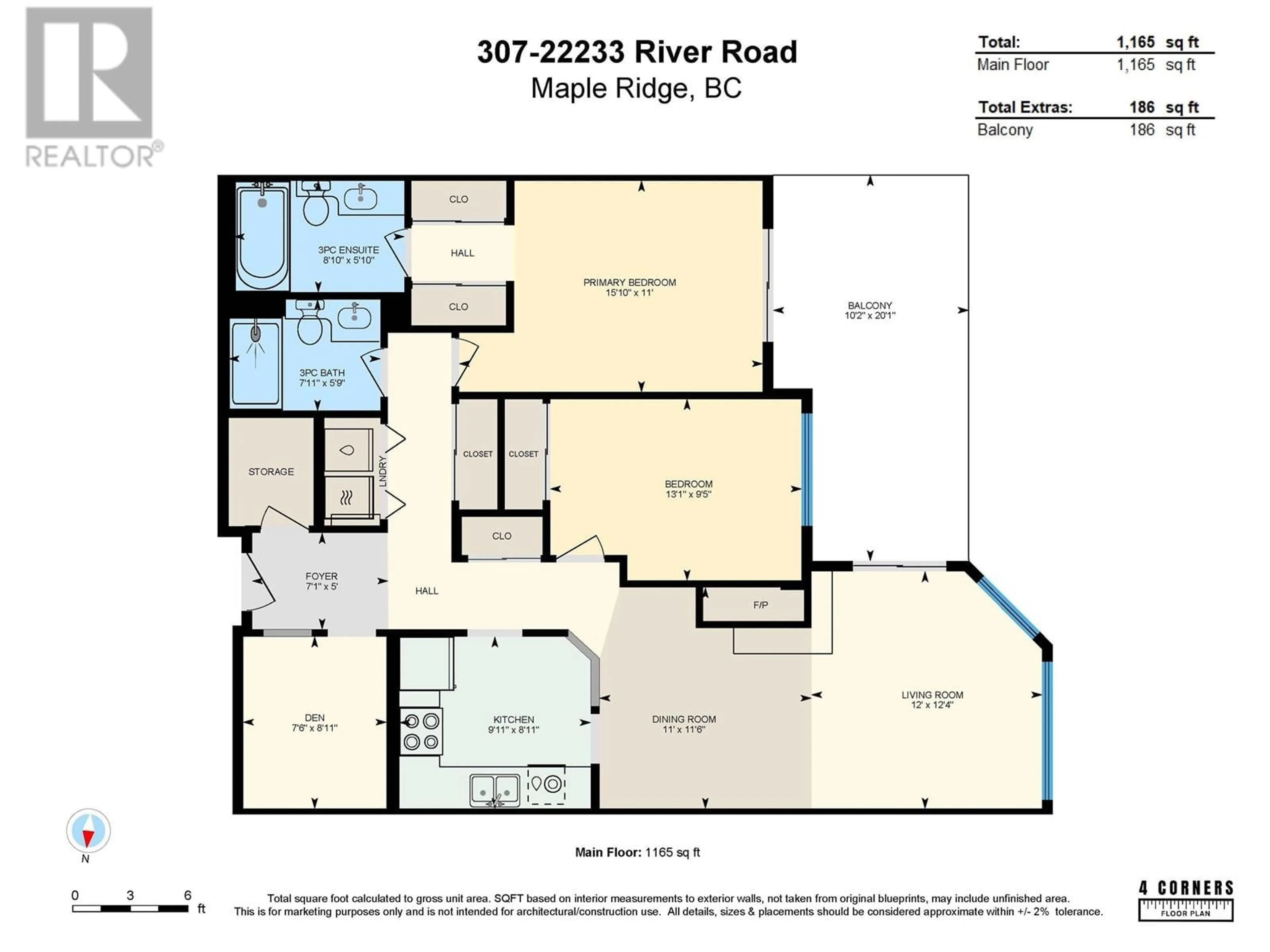 Floor plan for 307 22233 RIVER ROAD, Maple Ridge British Columbia V2X3N7