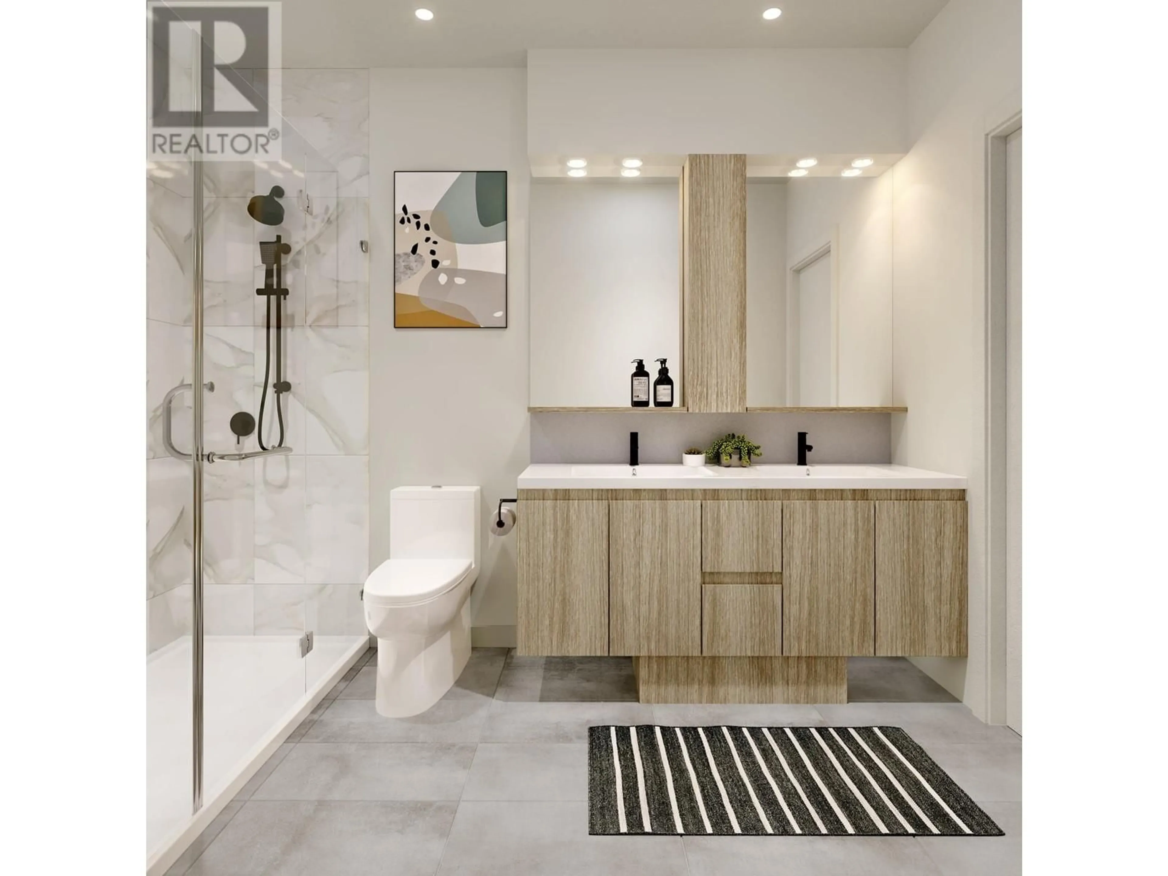 Contemporary bathroom, ceramic floors for 401 599 DANSEY AVENUE, Coquitlam British Columbia V3J5S4