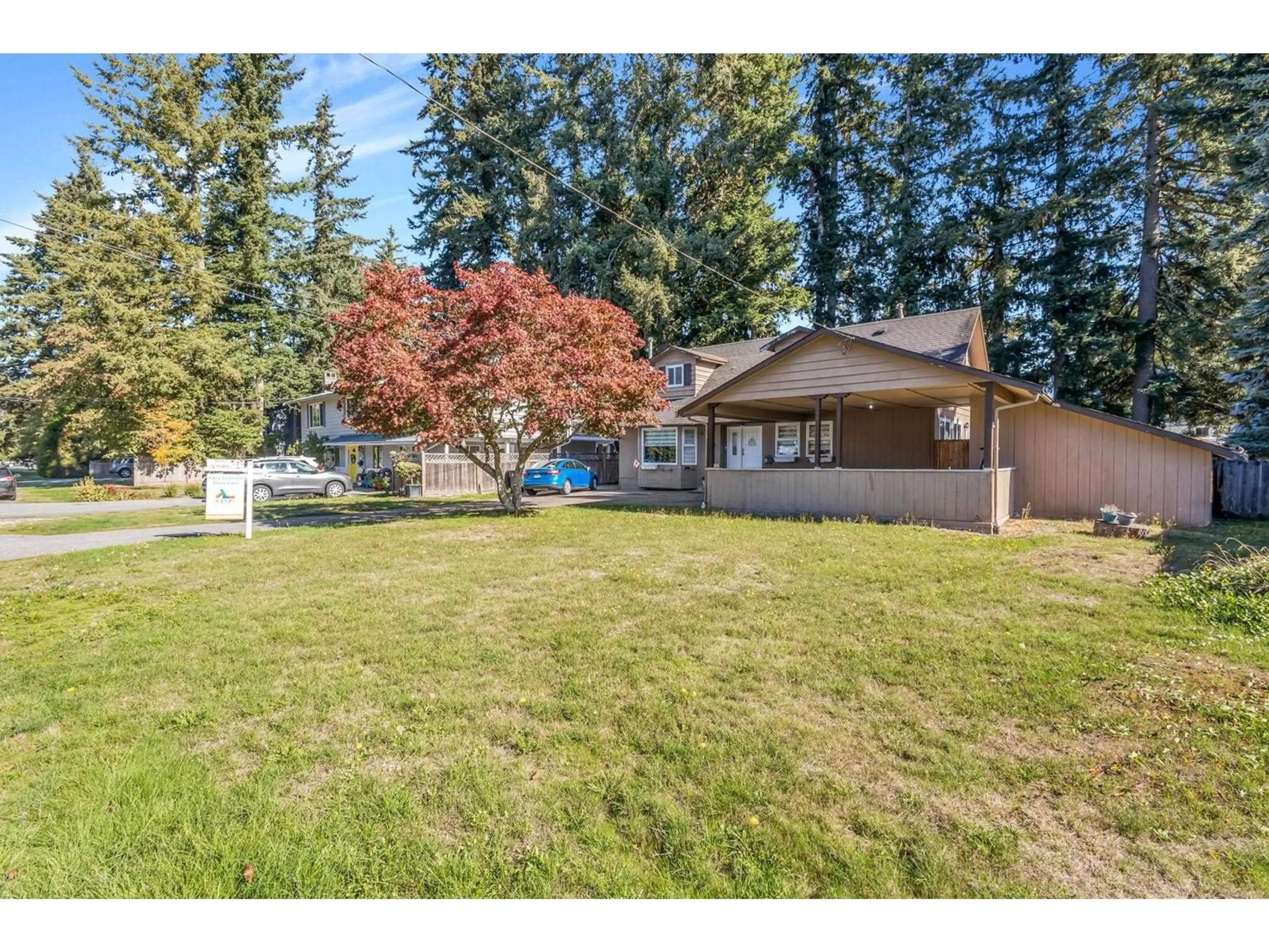 Frontside or backside of a home, the fenced backyard for 4084 207A STREET, Langley British Columbia V3A2G6