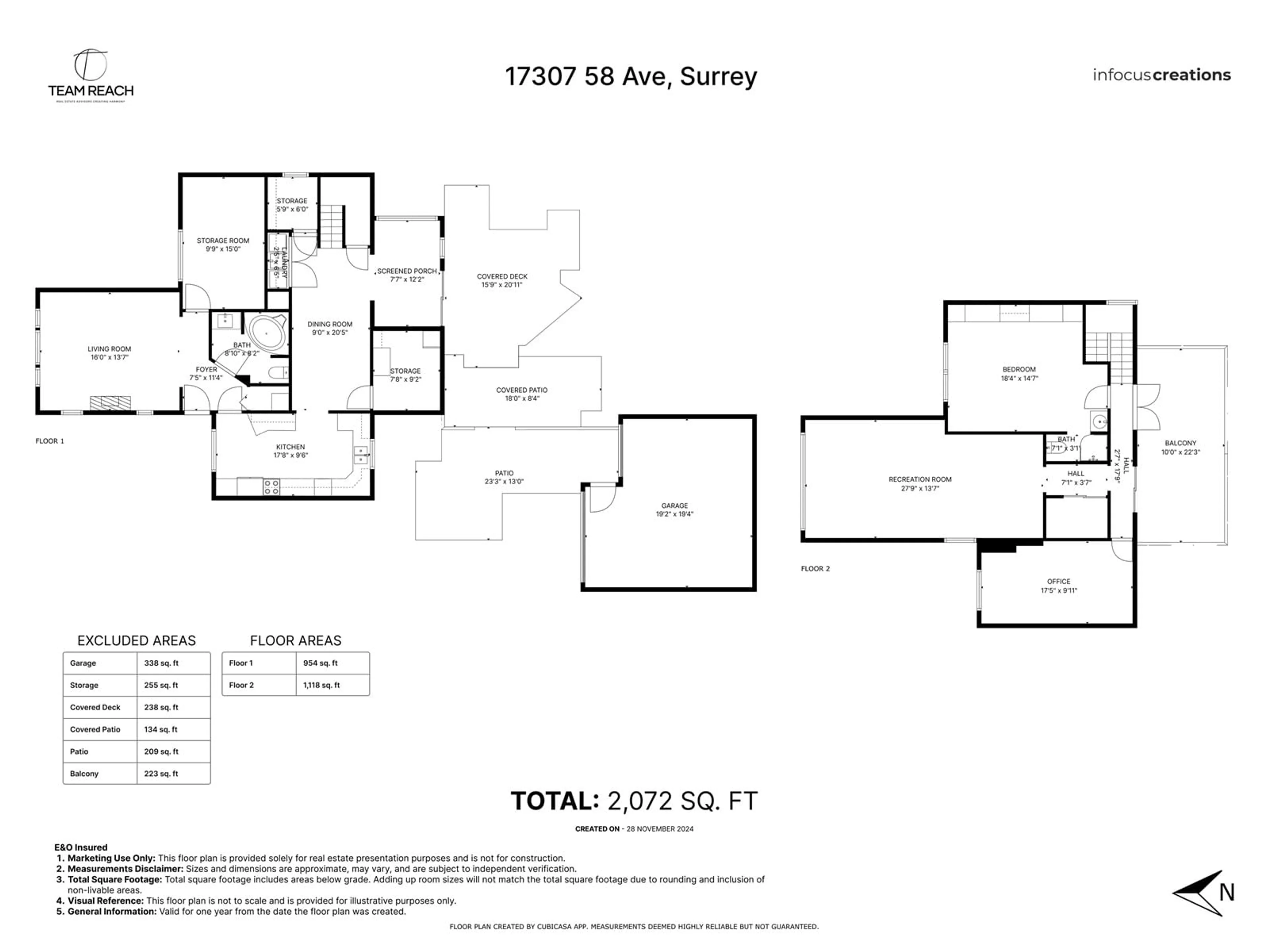 Floor plan for 17307 58 AVENUE, Surrey British Columbia V3S1K7