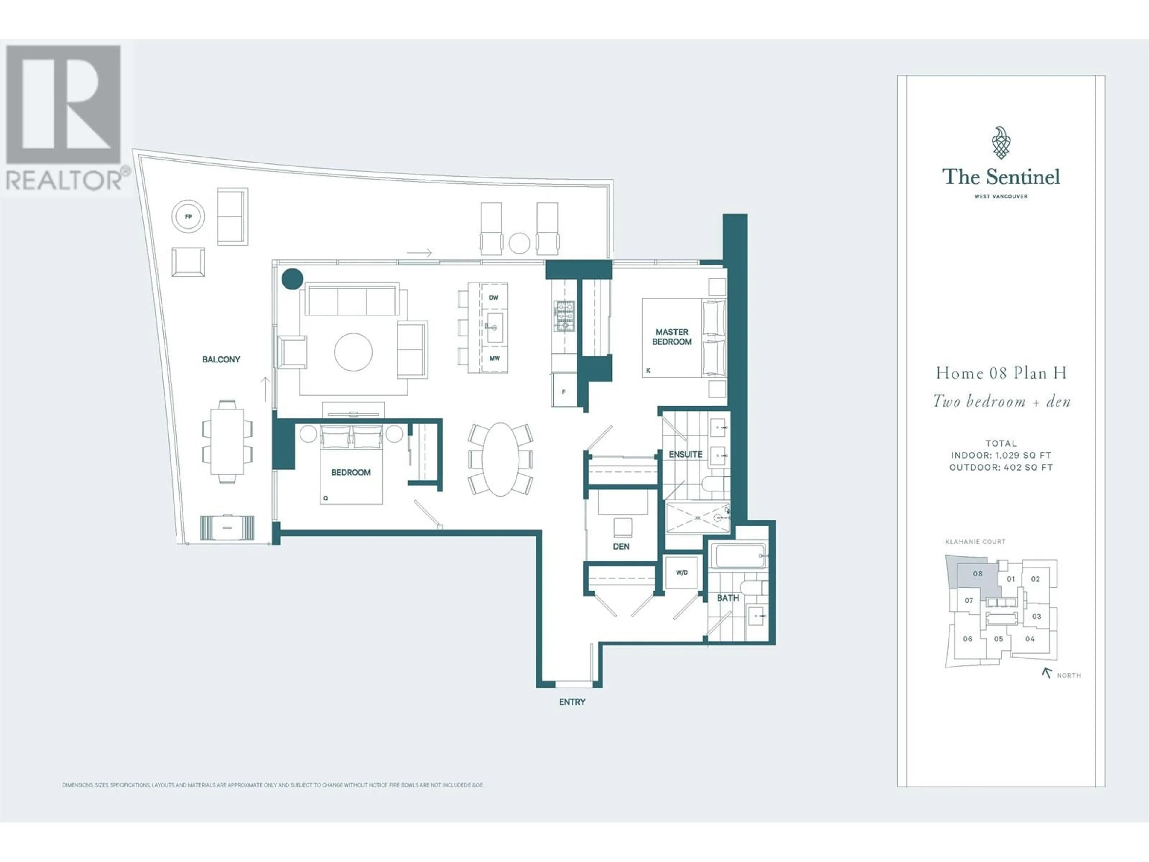 Floor plan for 1408 200 KLAHANIE COURT, West Vancouver British Columbia V7P0E4