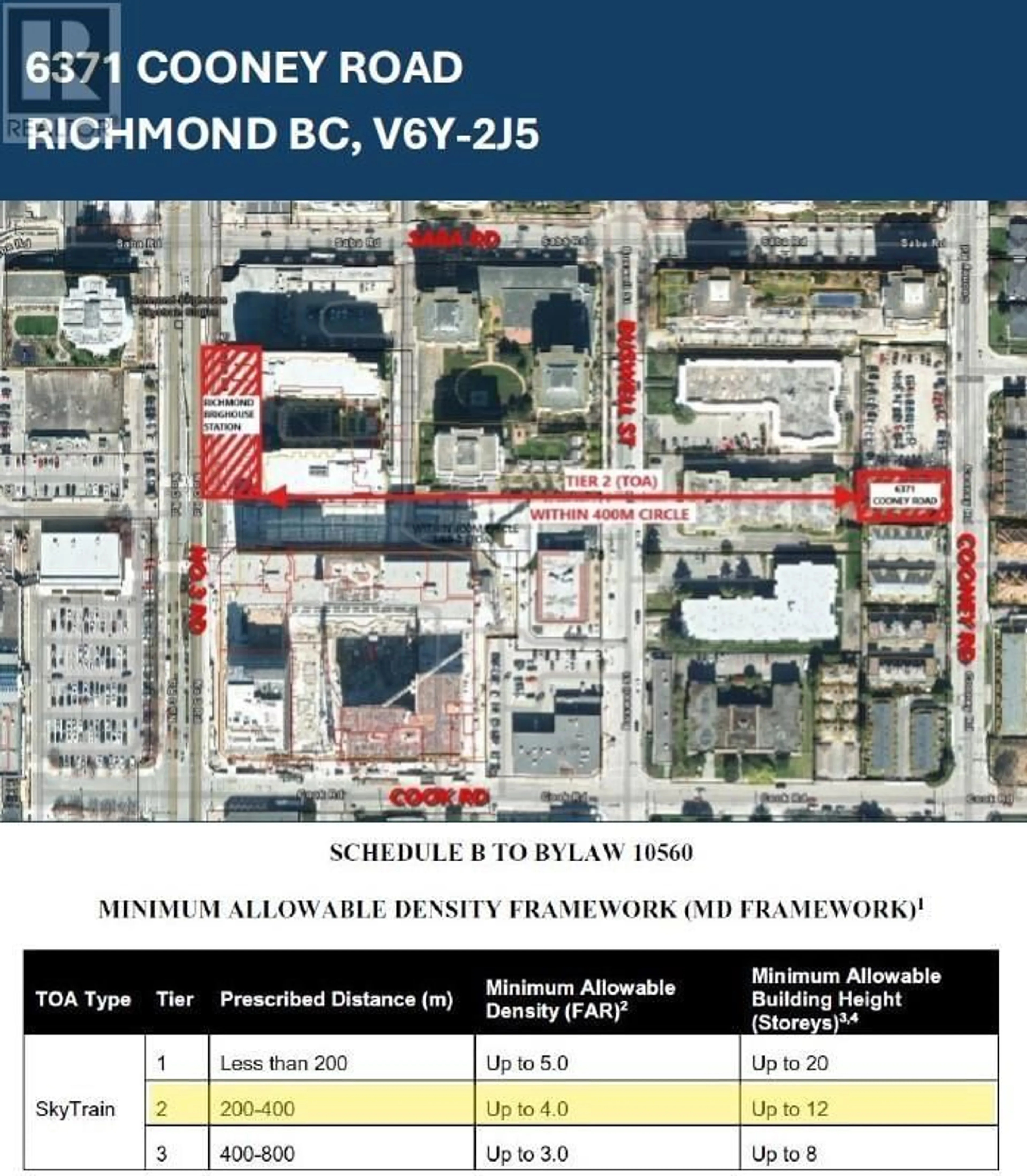Picture of a map for 6371 COONEY ROAD, Richmond British Columbia V6Y2J5