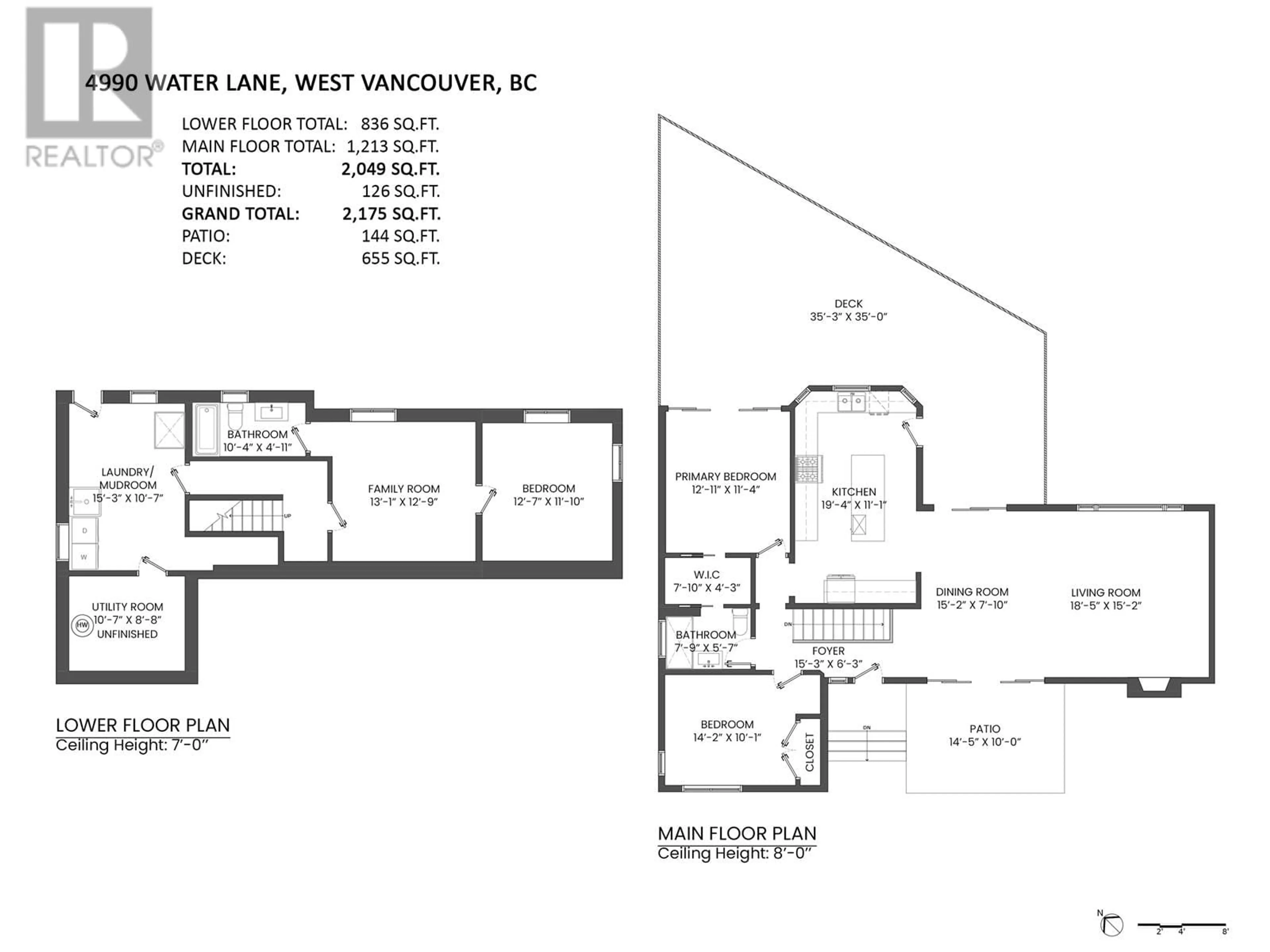 Floor plan for 4990 WATER LANE, West Vancouver British Columbia V7W1K5