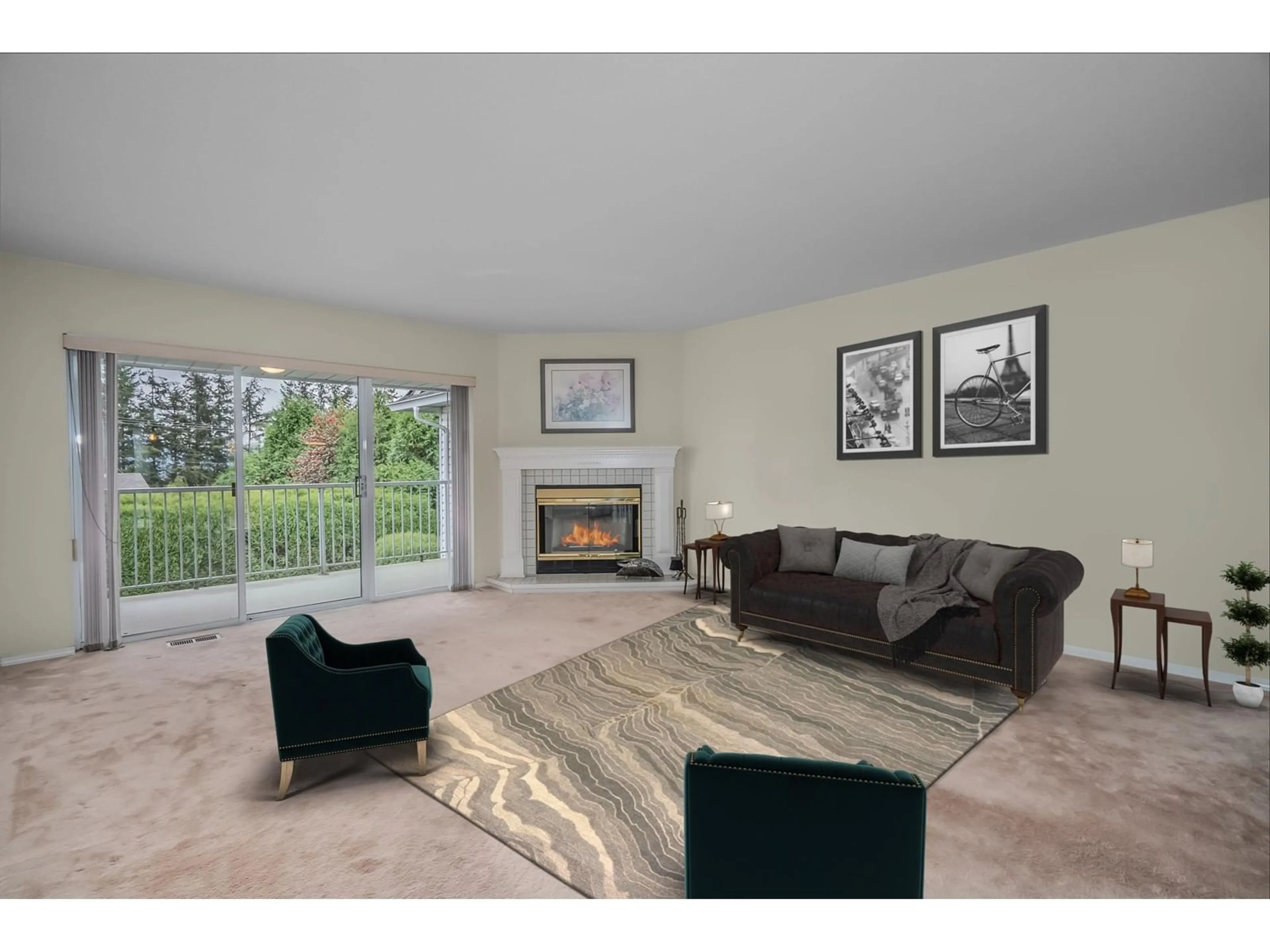 Living room, carpet floors for 15 33922 KING ROAD, Abbotsford British Columbia V2S7N1