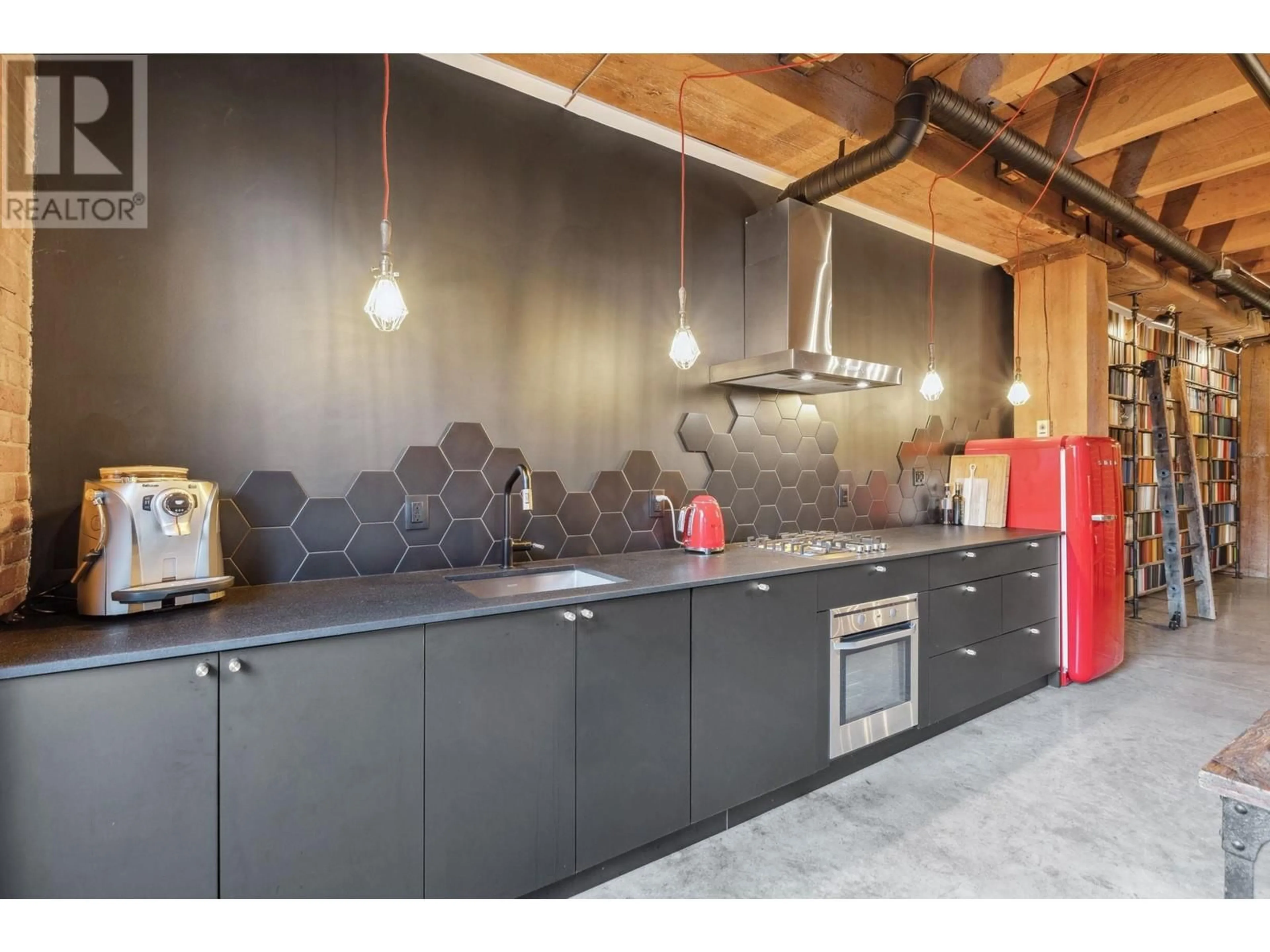 Contemporary kitchen, cement floor for 314 55 E CORDOVA STREET, Vancouver British Columbia V6A0A5