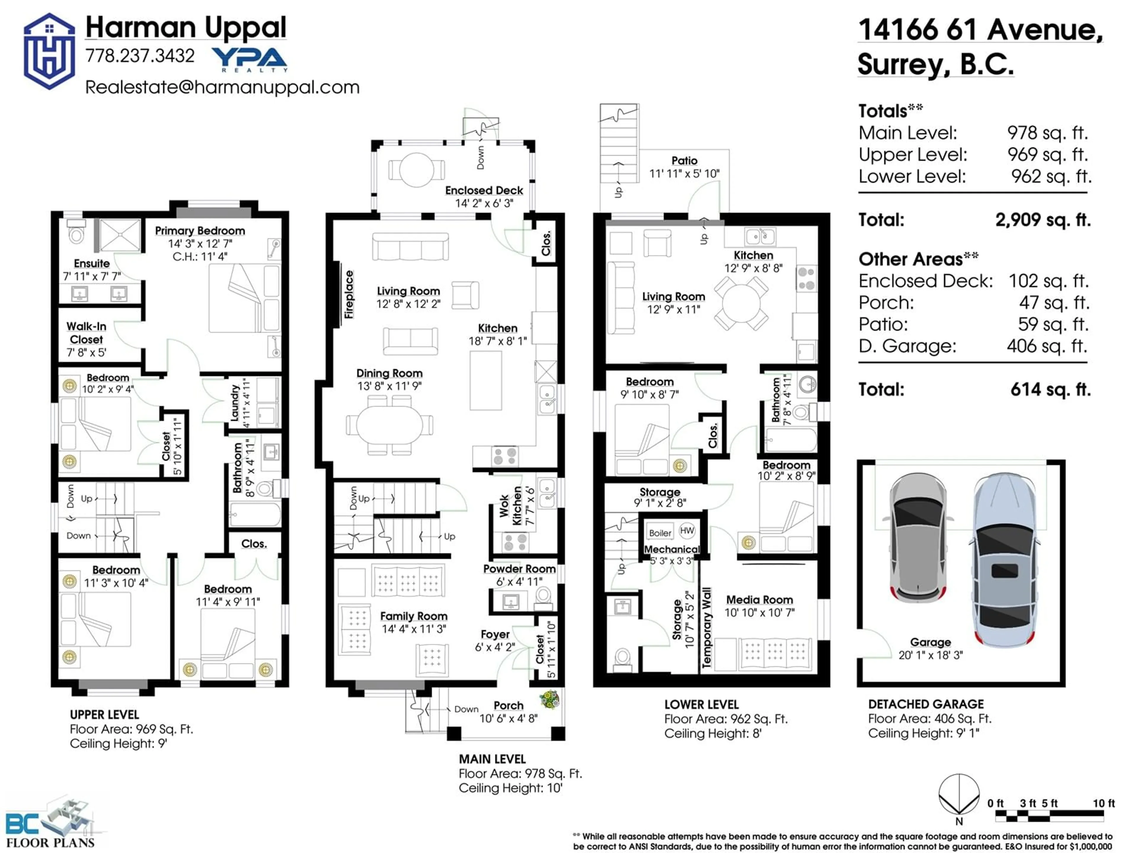 Floor plan for 14166 61 AVENUE, Surrey British Columbia V3X0H7