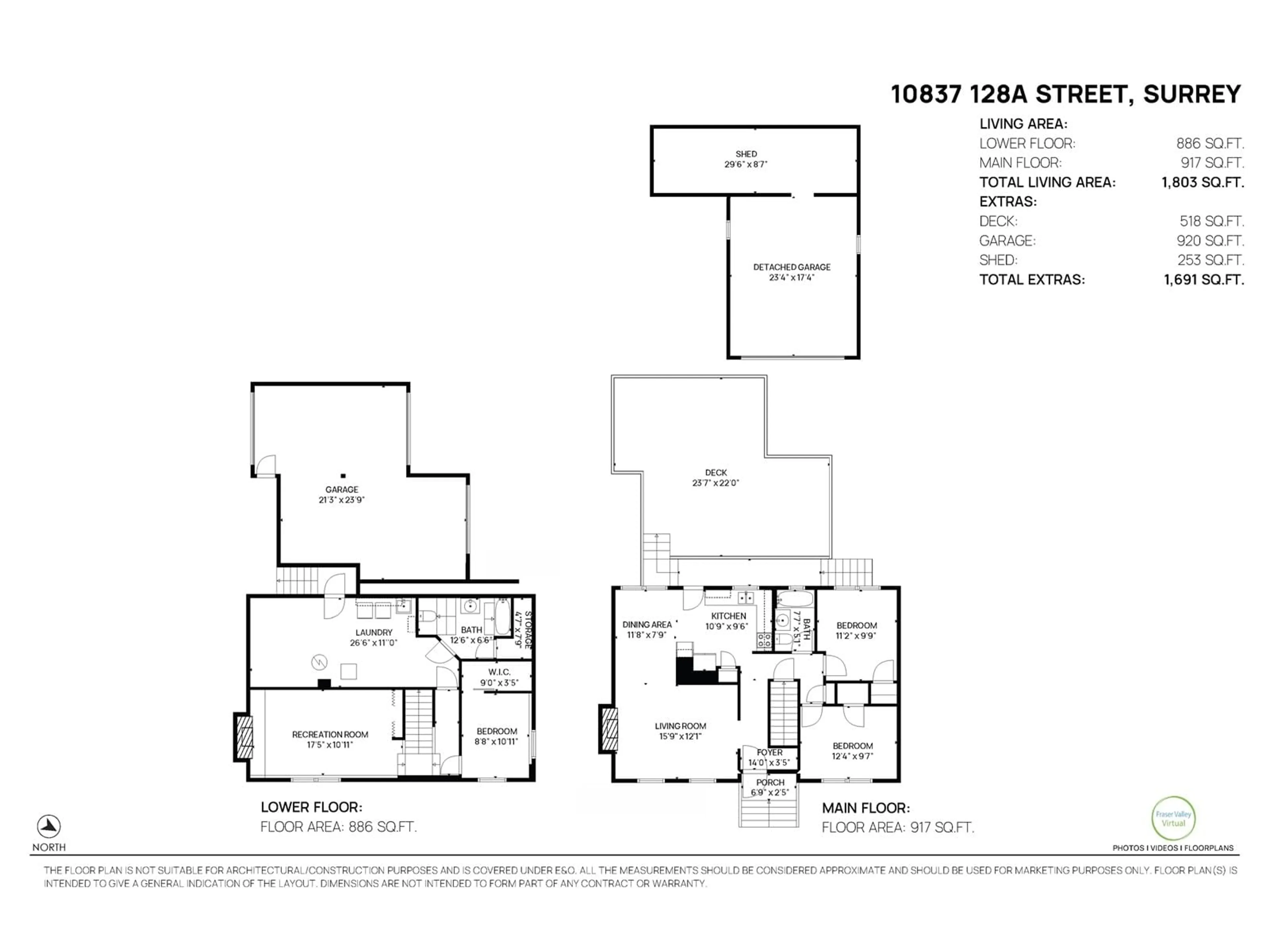 Floor plan for 10837 128A AVENUE, Surrey British Columbia V3T3E9