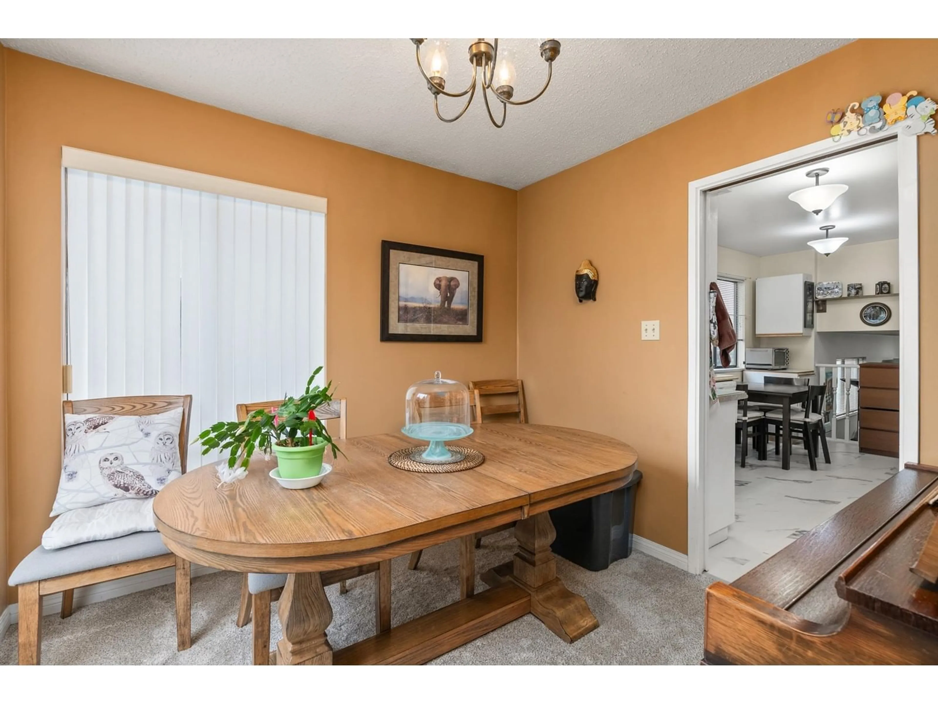 Dining room, wood floors, cottage for 11842 72A AVENUE, Delta British Columbia V4C1B5