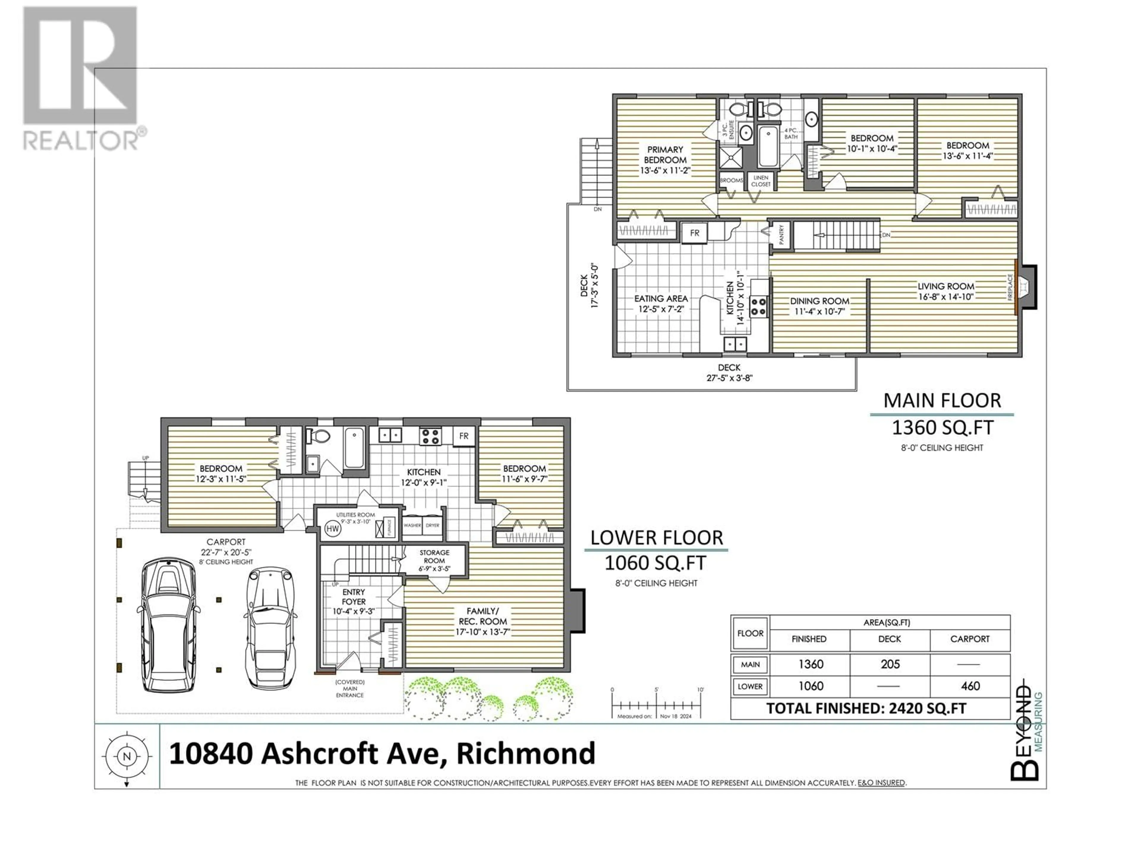 Floor plan for 10840 ASHCROFT AVENUE, Richmond British Columbia V7A3C1